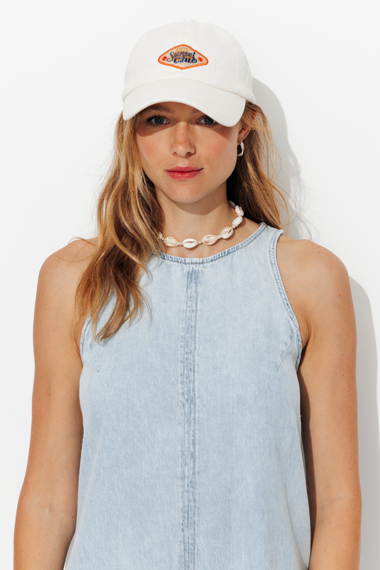 Robe courte trapèze en jean
