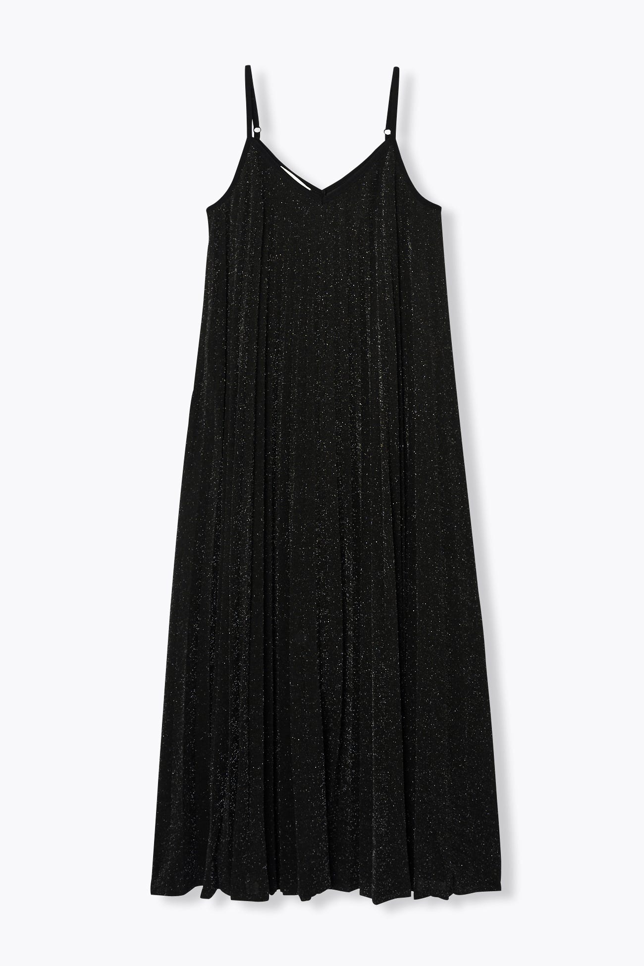 Longue robe plissée pailletée