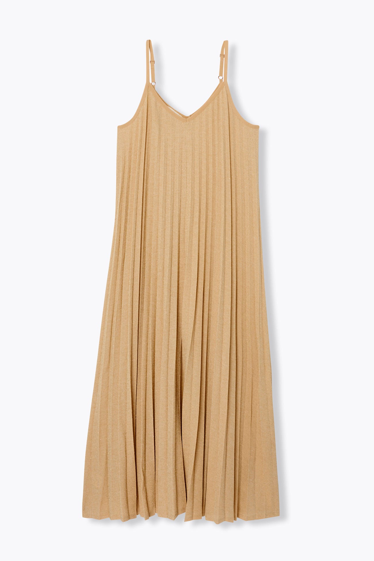Longue robe plissée pailletée