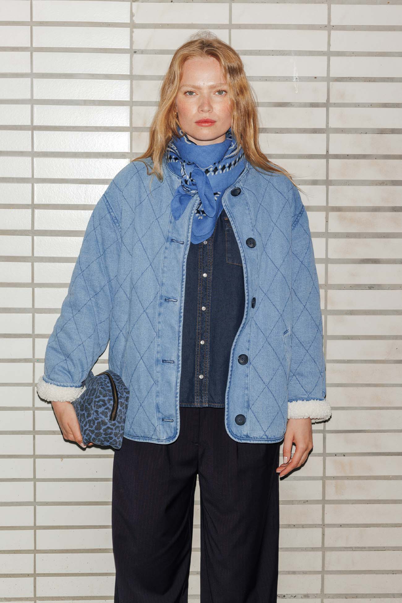 Jeans/Teddy-Wendejacke ADELE