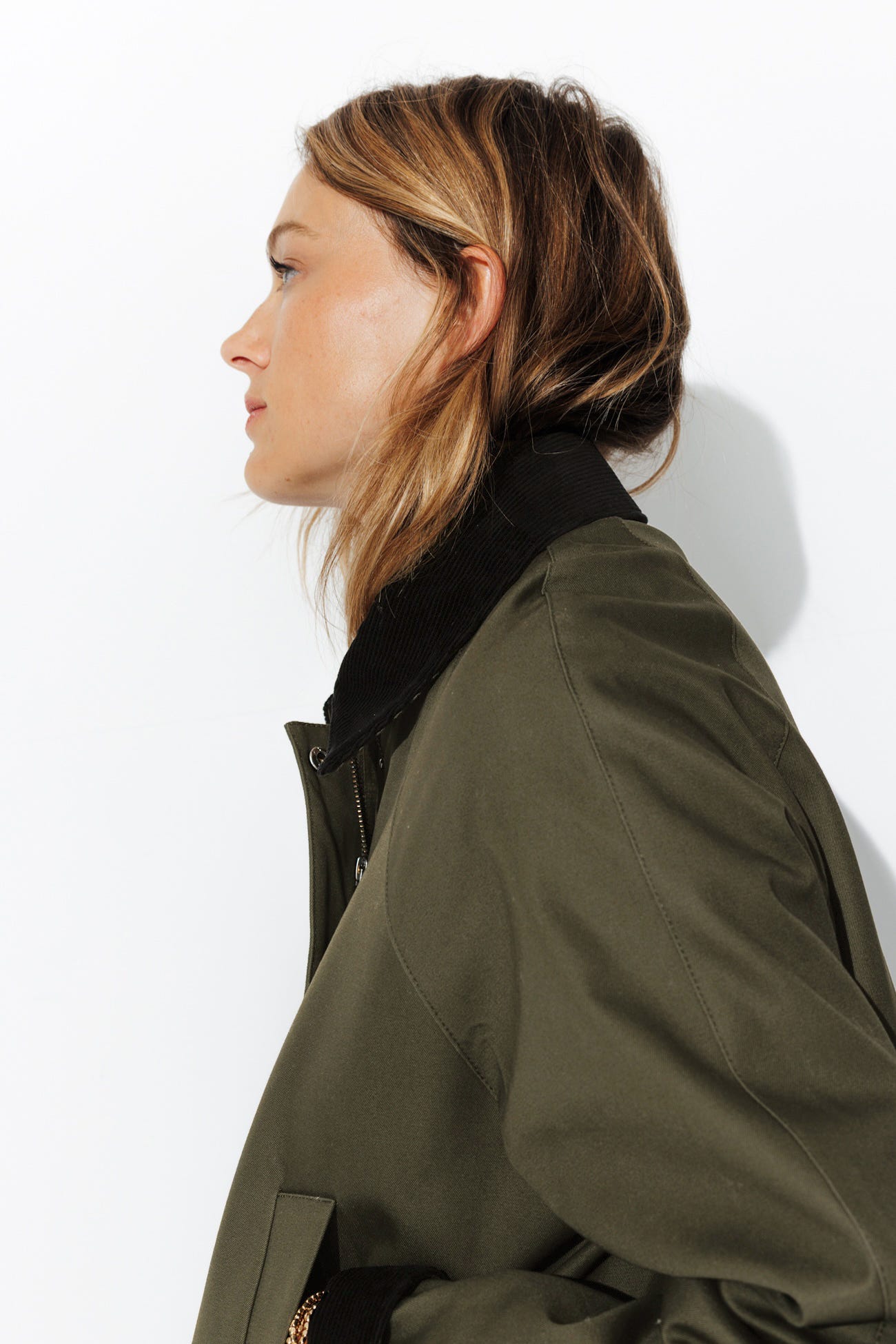 Corduroy collar jacket