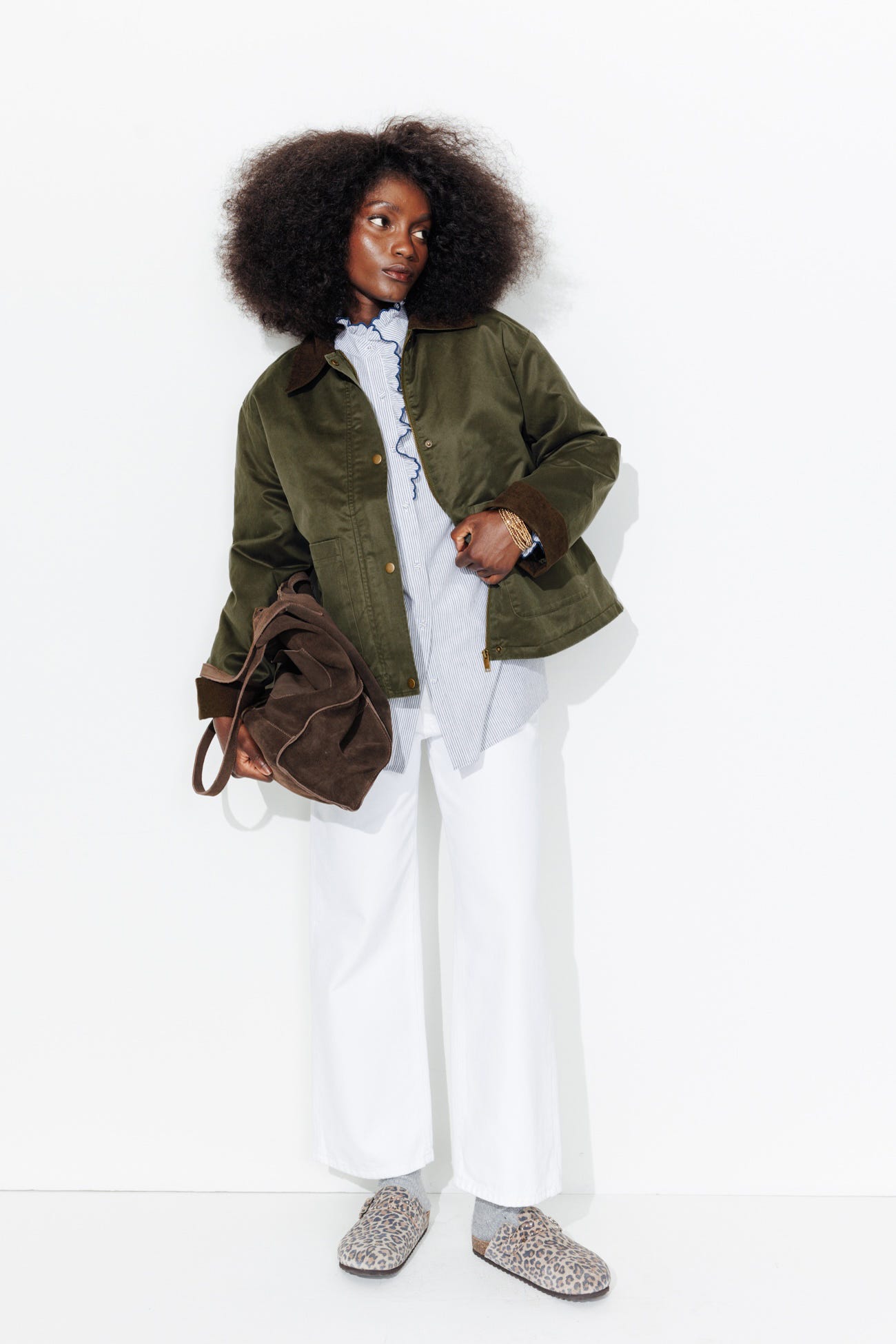 Veste courte en toile Femme