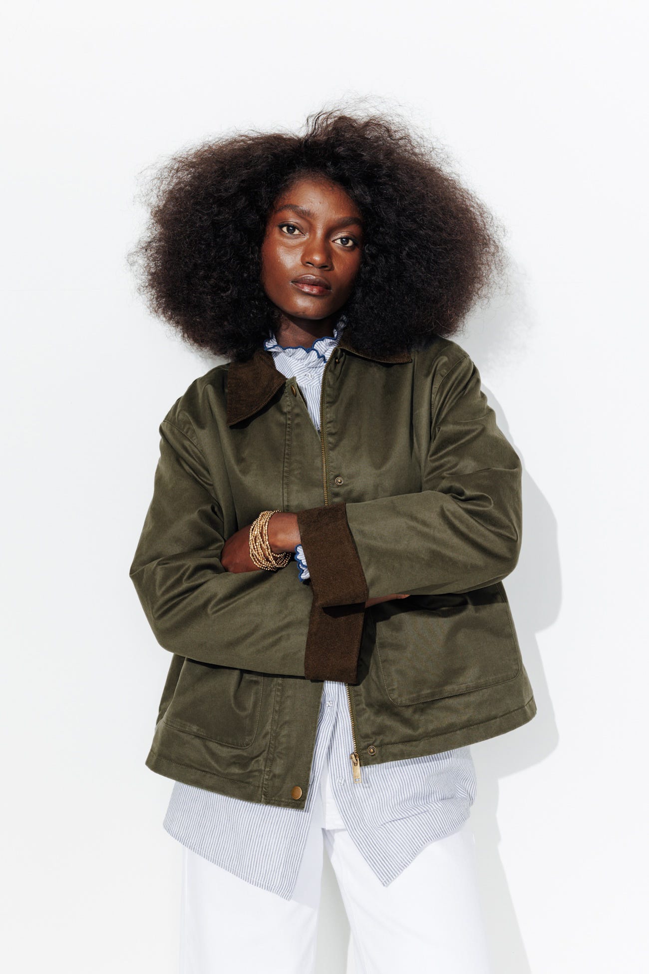 Veste courte en toile Femme