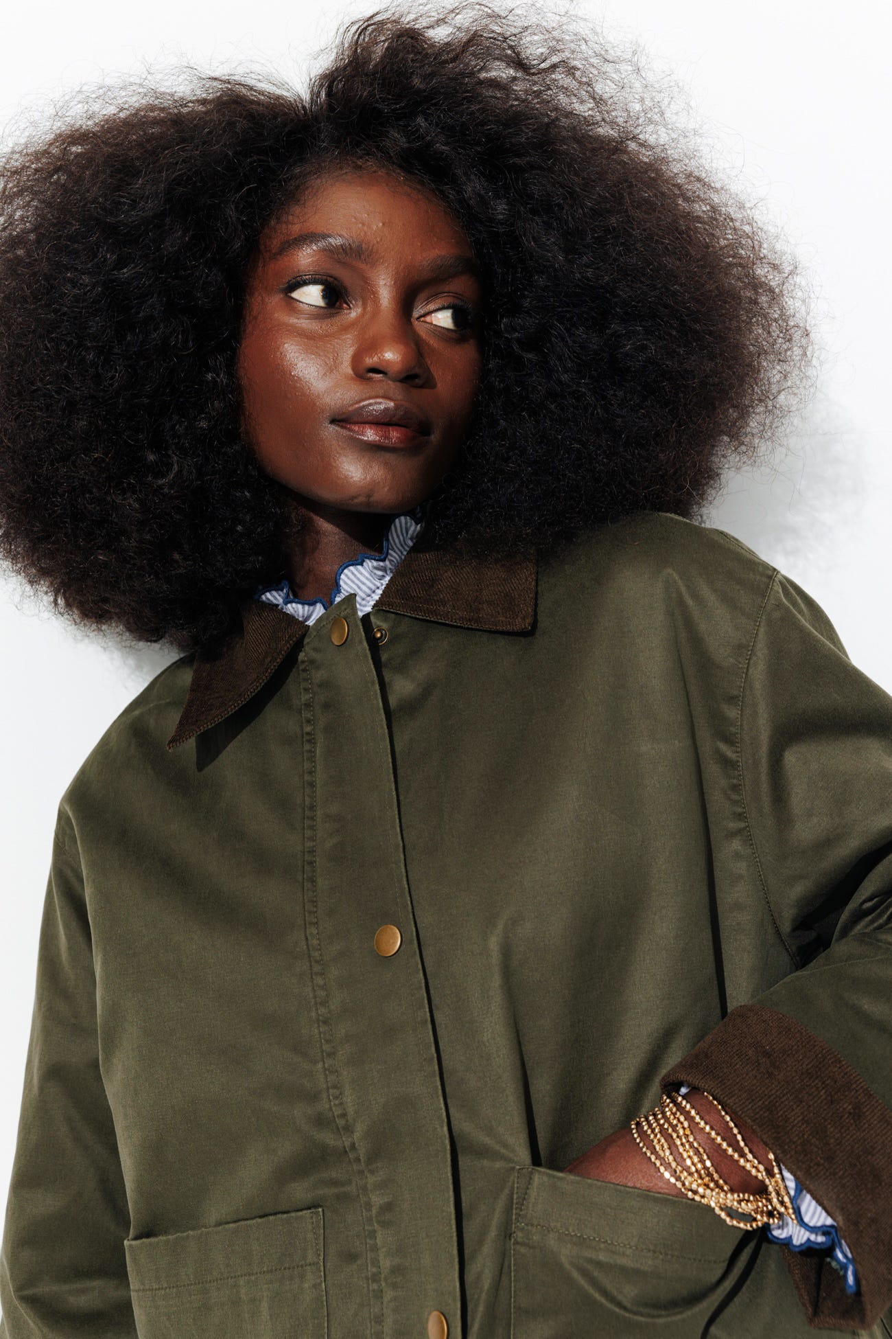Veste courte en toile Femme