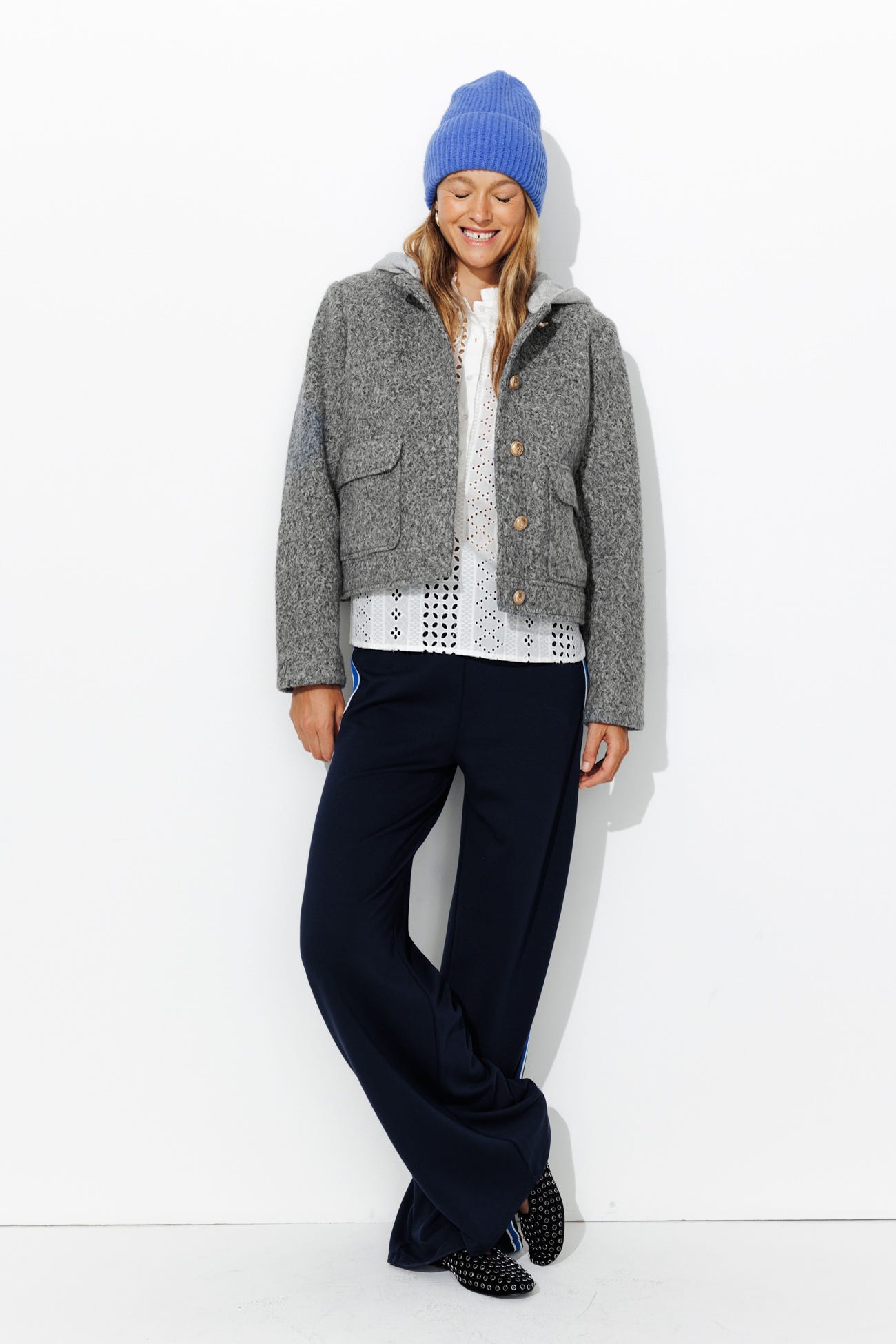 Jacket with removable hood