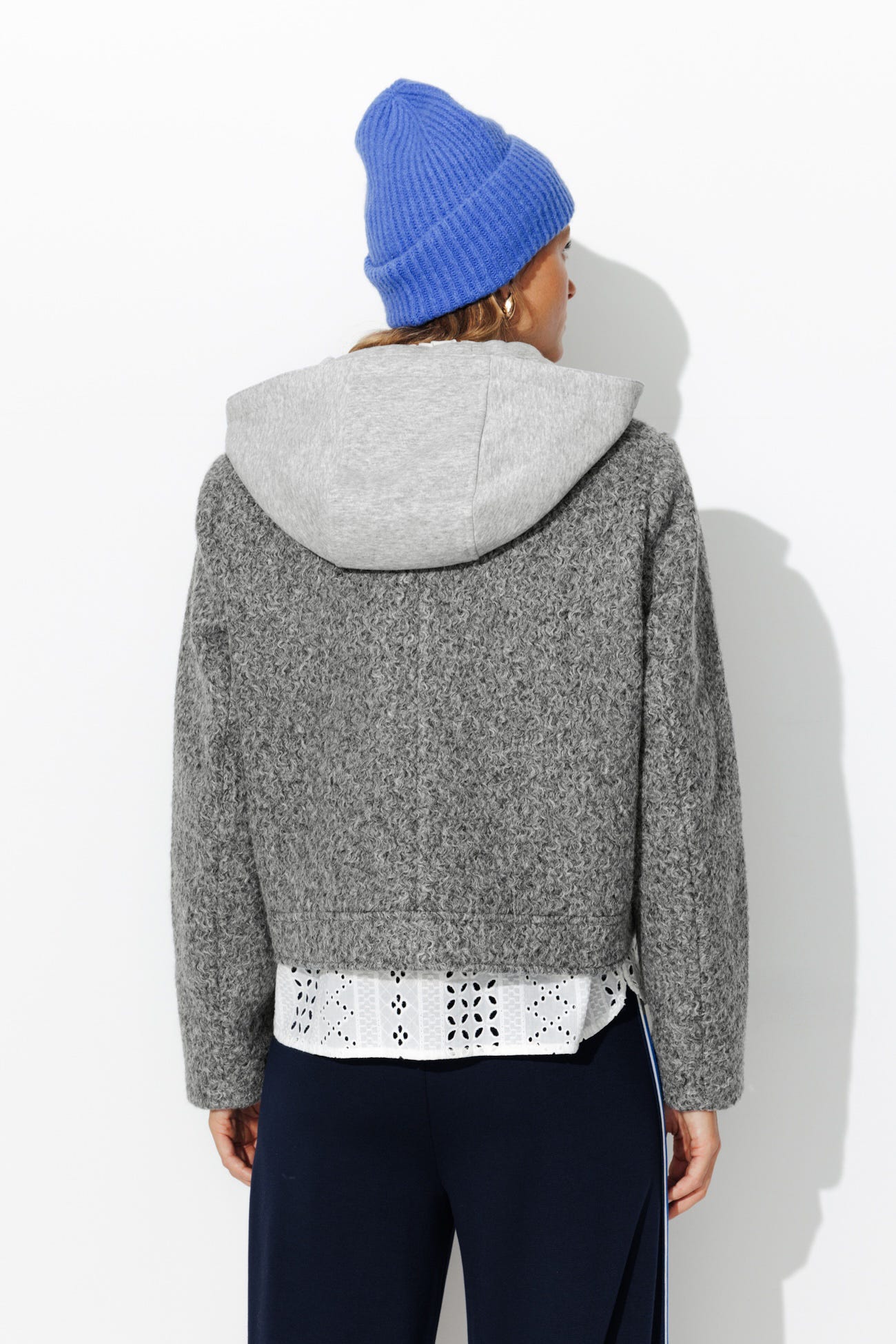 Jacket with removable hood