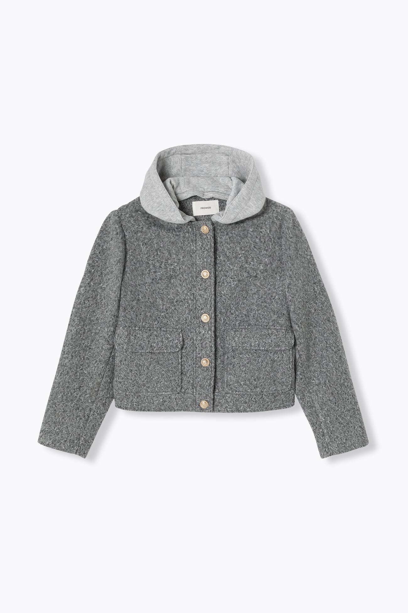 Jacket with removable hood