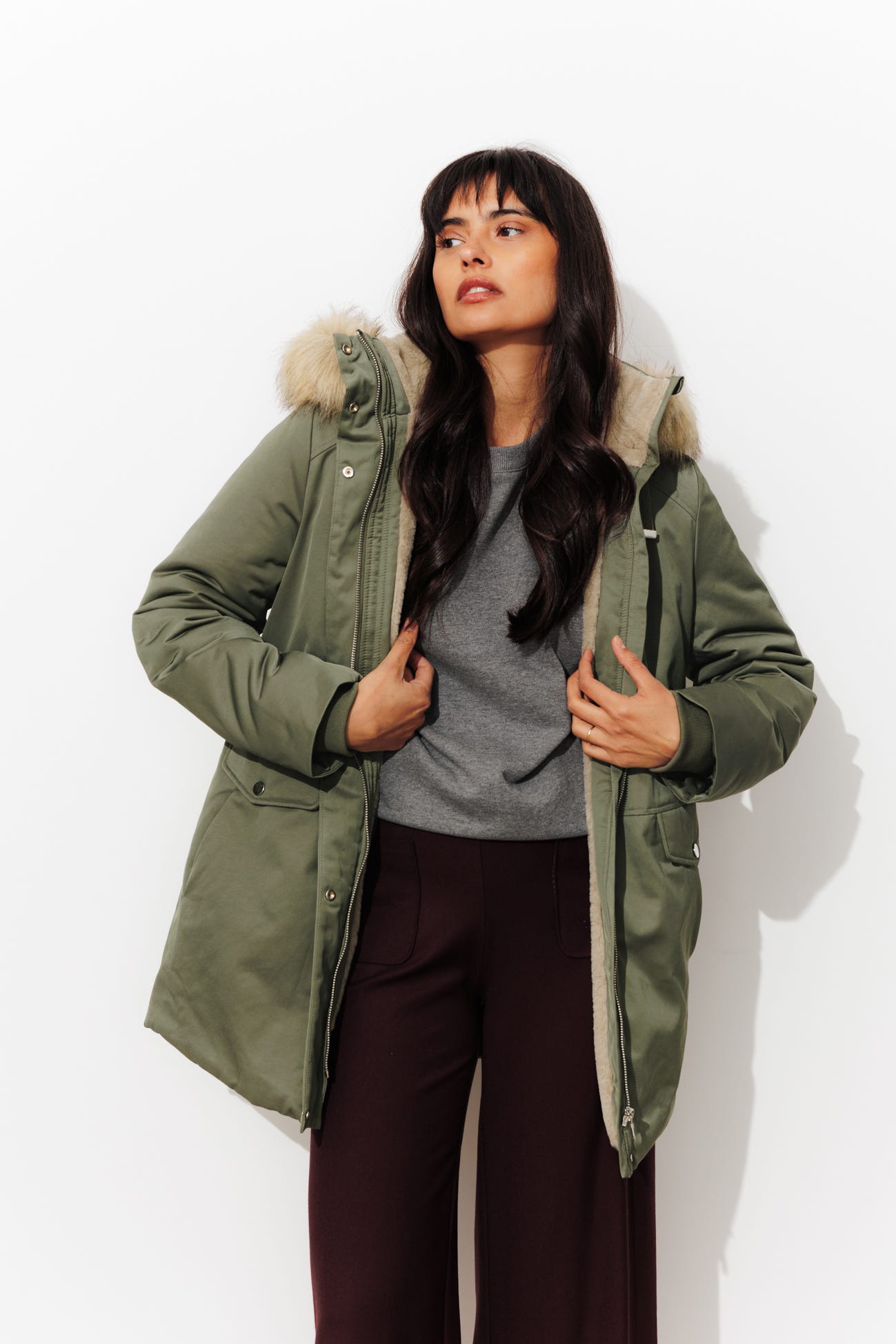 Parka à capuche Femme