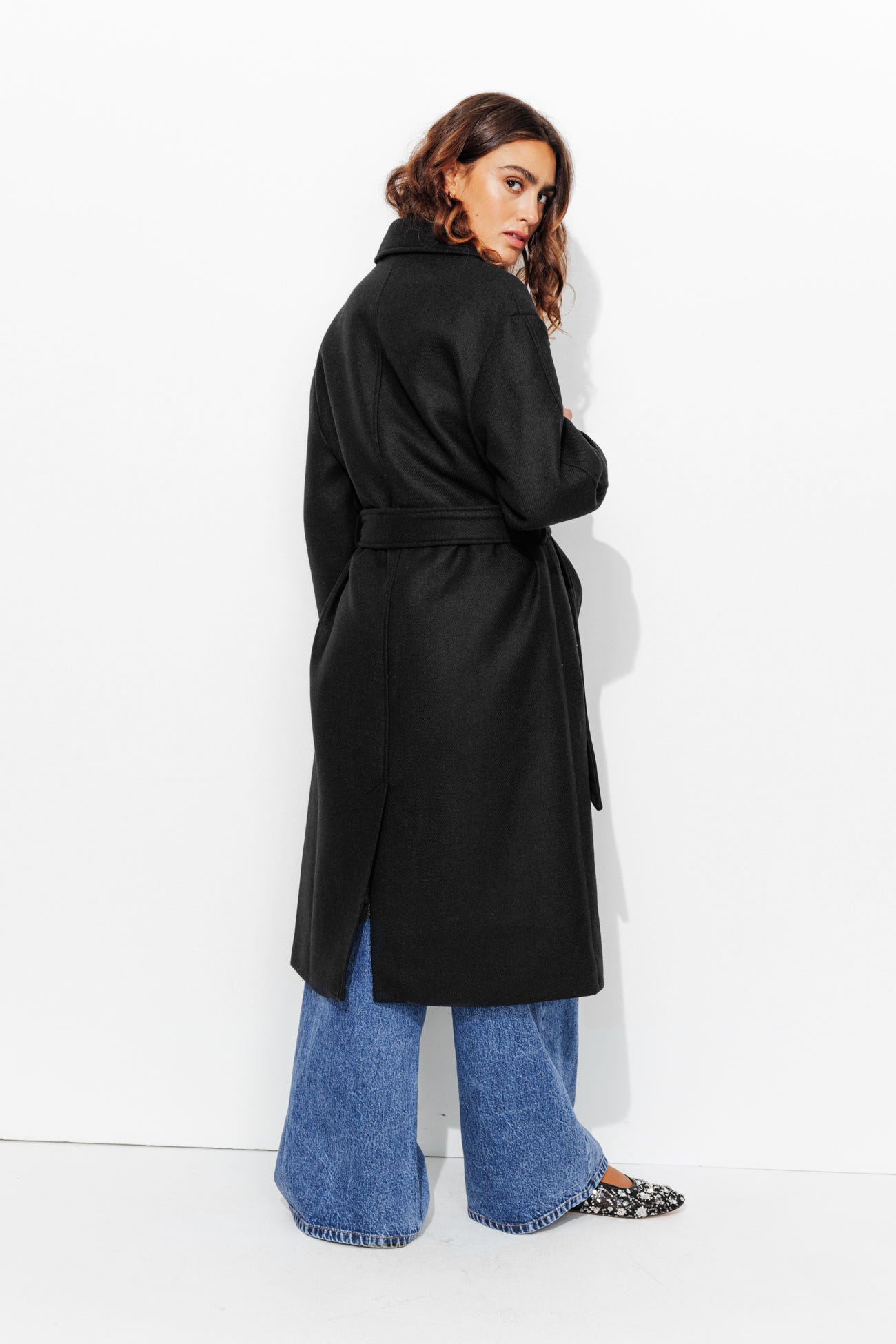 Manteau long ceinturé Femme