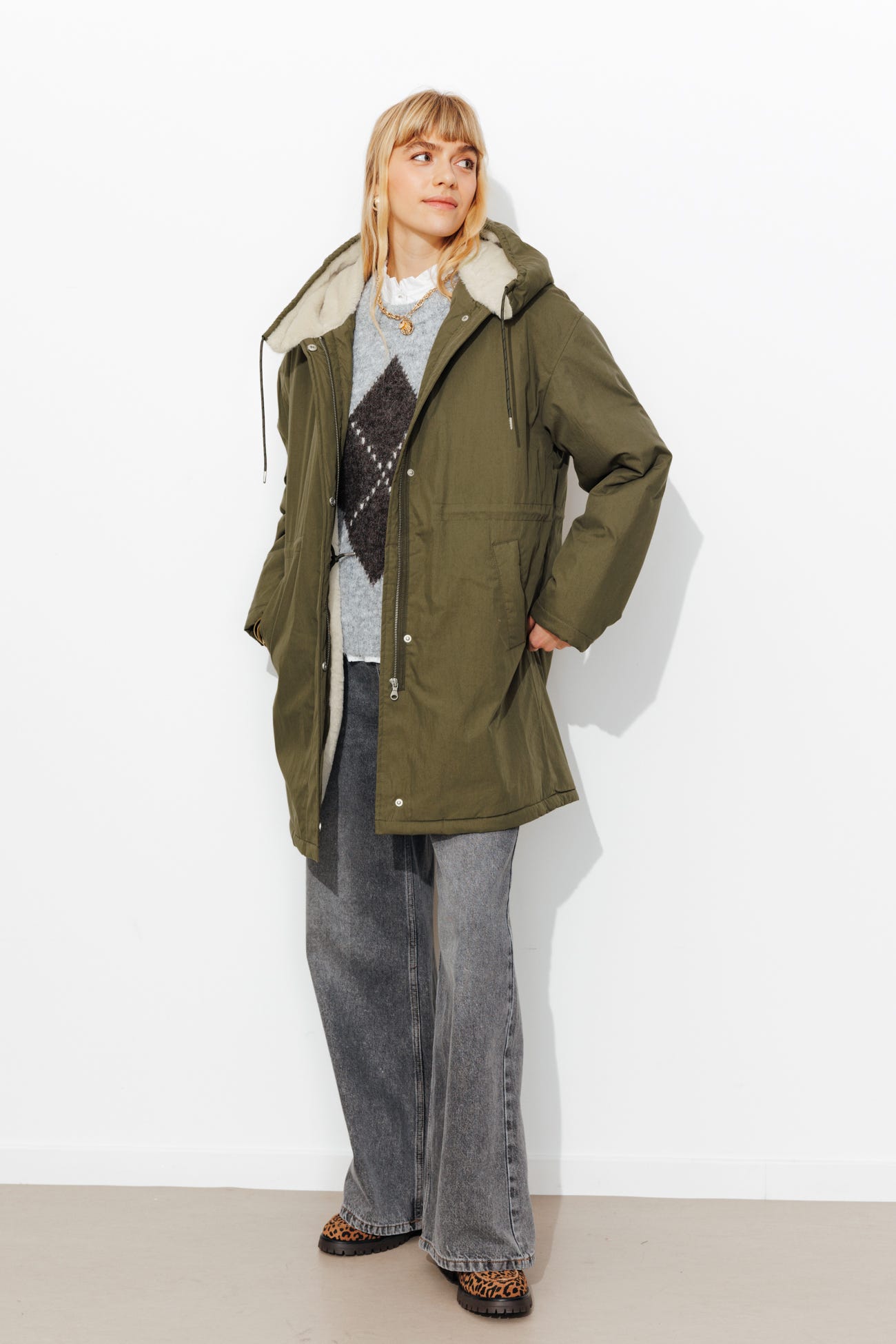 Parka fourrée à capuche Femme