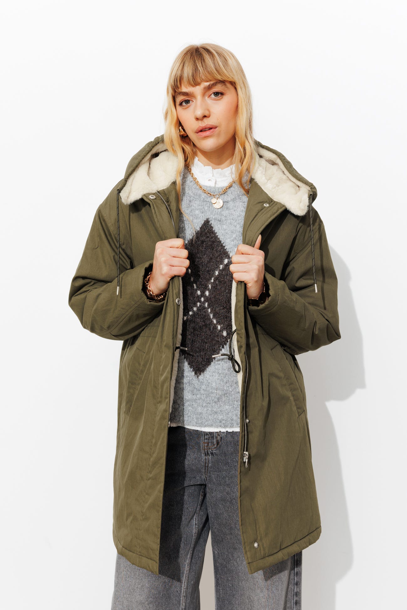 Parka fourrée à capuche Femme