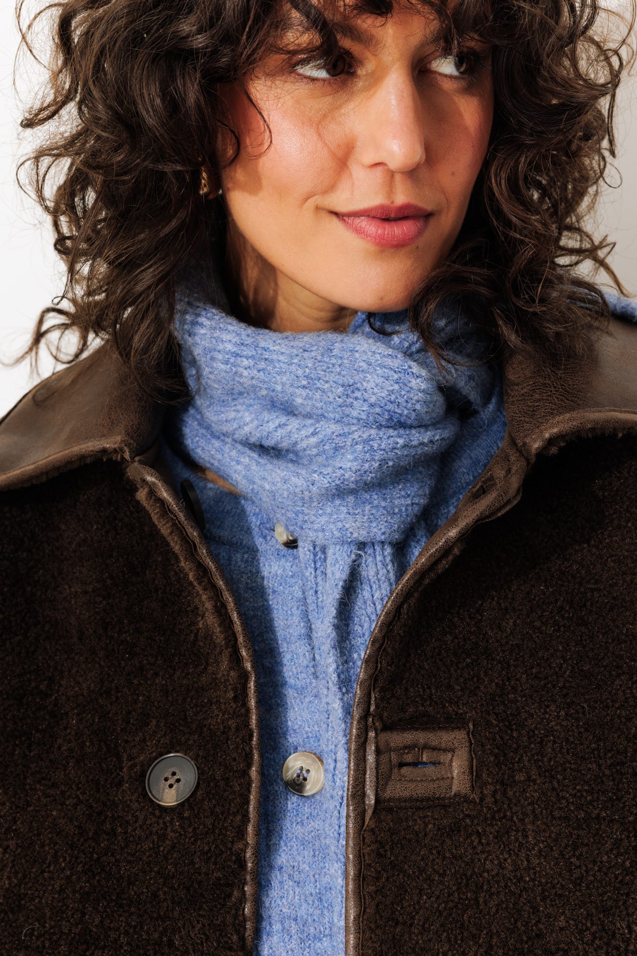 Chaqueta polipiel y borreguito