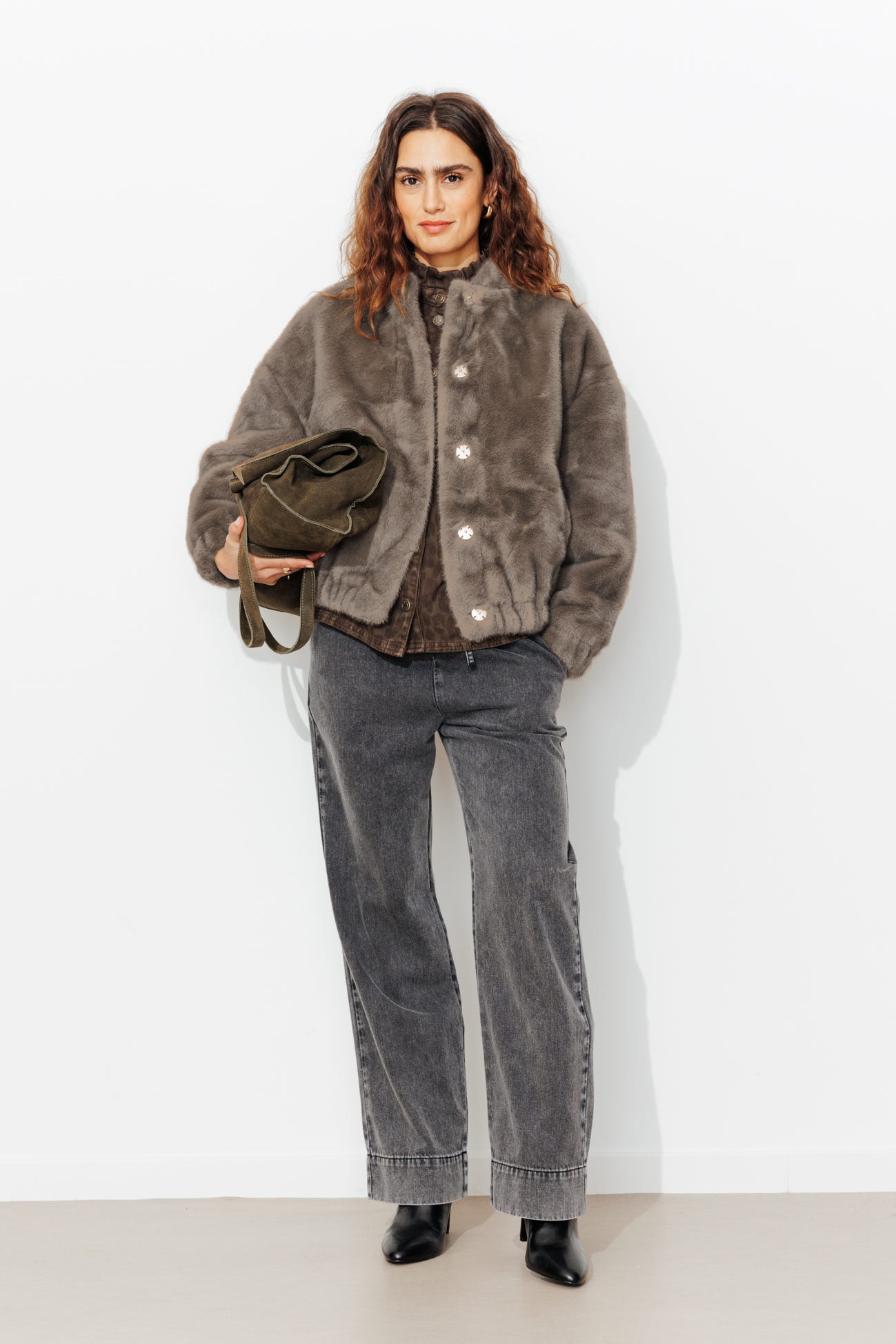 Blouson en fausse fourrure