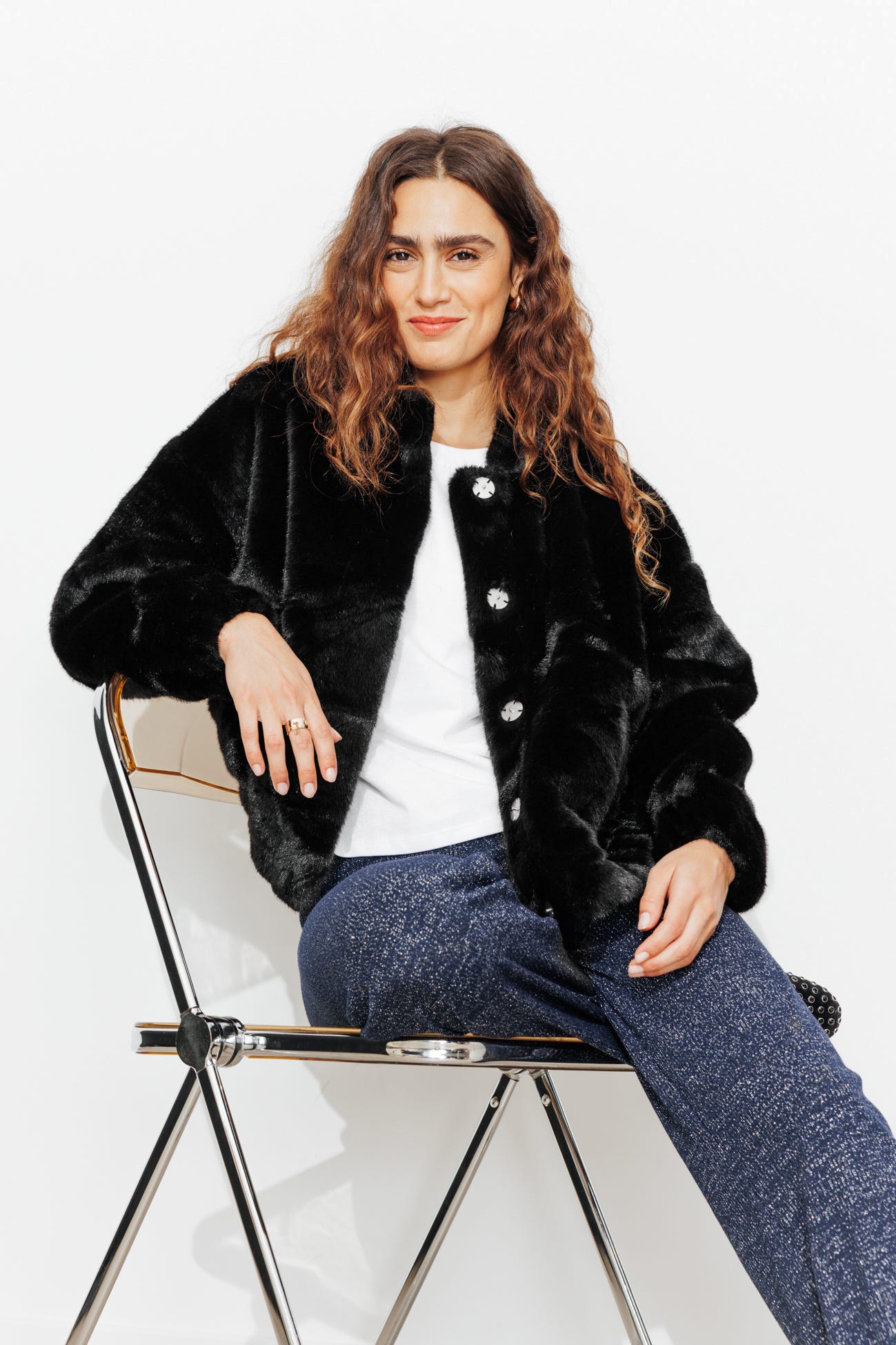 Blouson en fausse fourrure