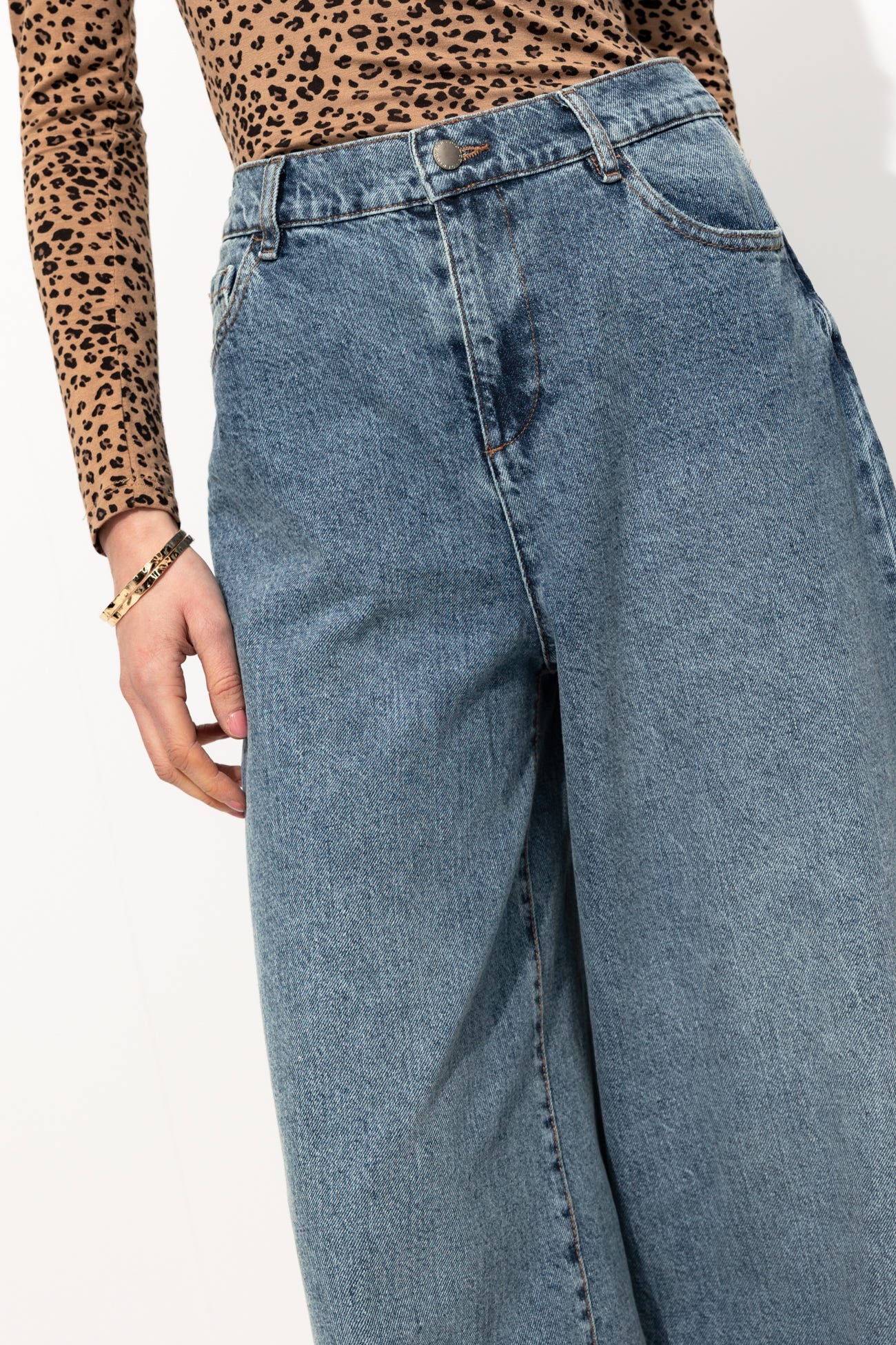 Weite High Waist-Jeans