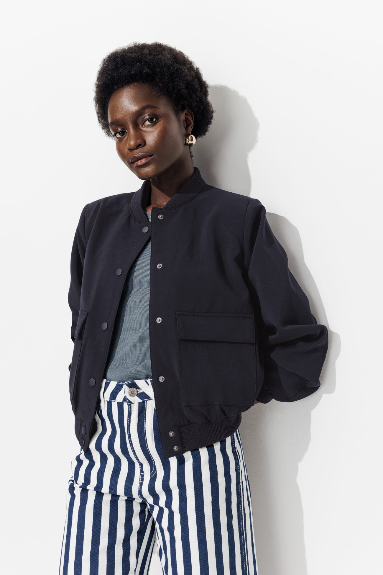 Blouson bomber uni Femme