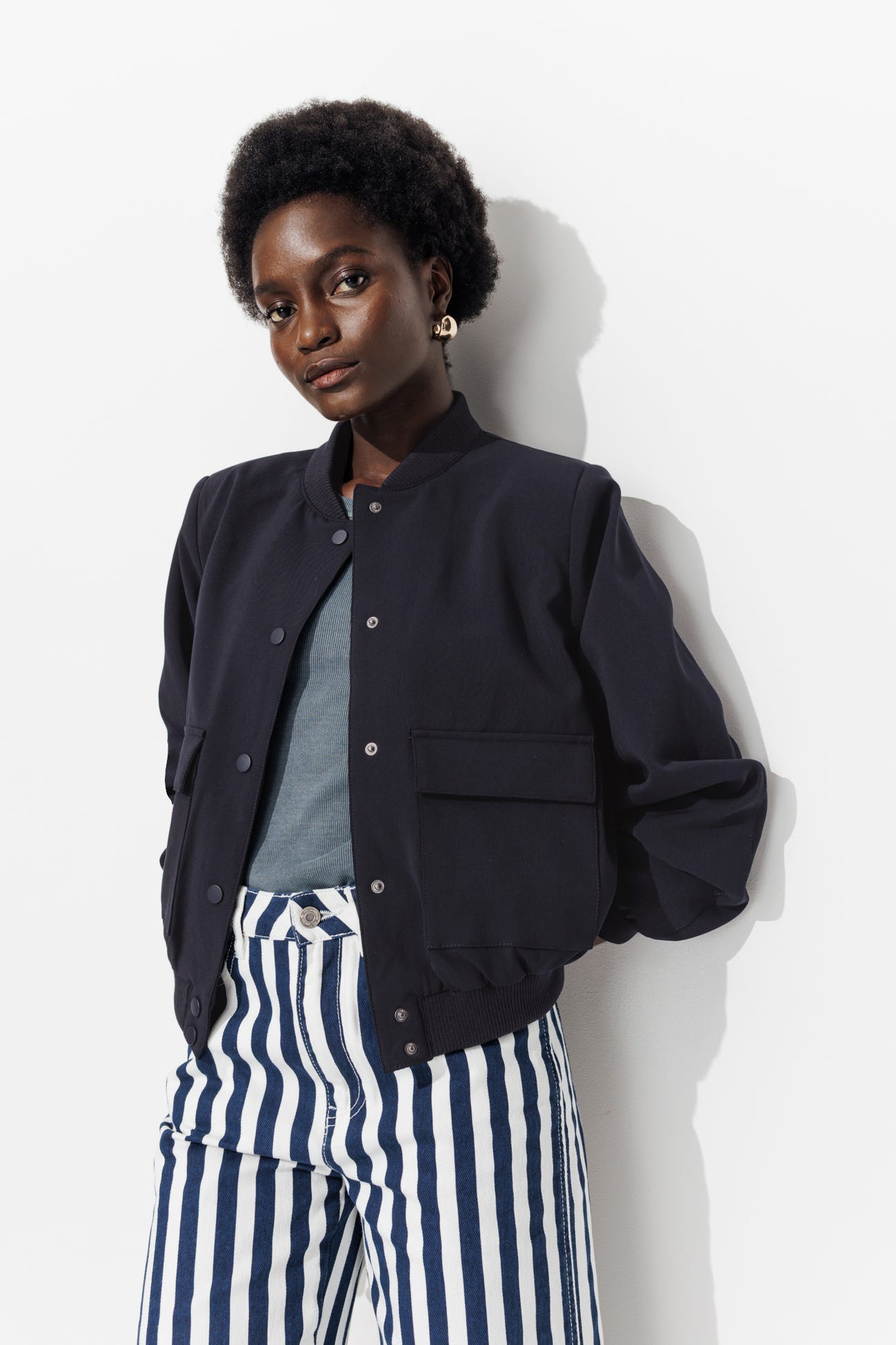Blouson bomber uni Femme