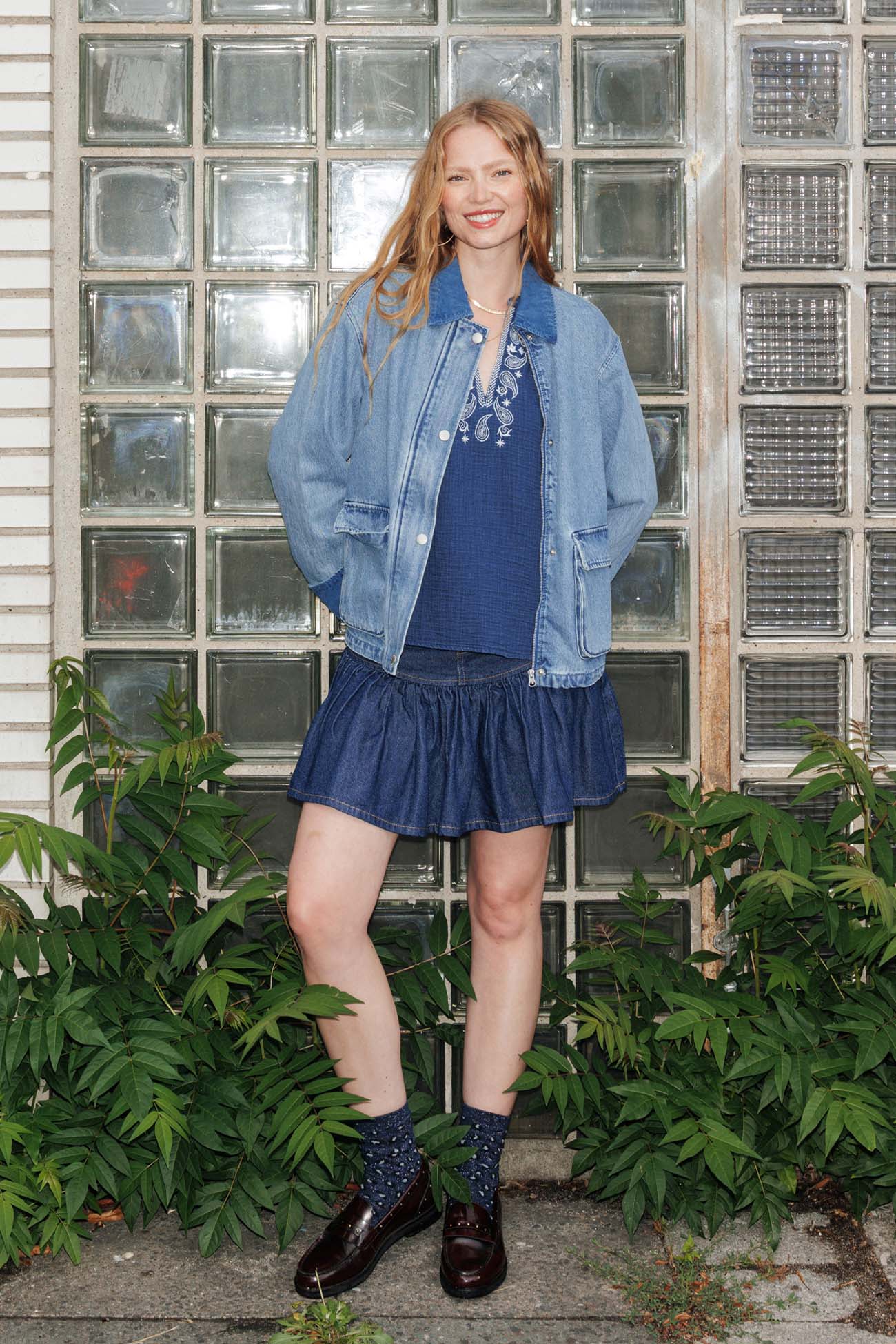 Denim workwear jacket