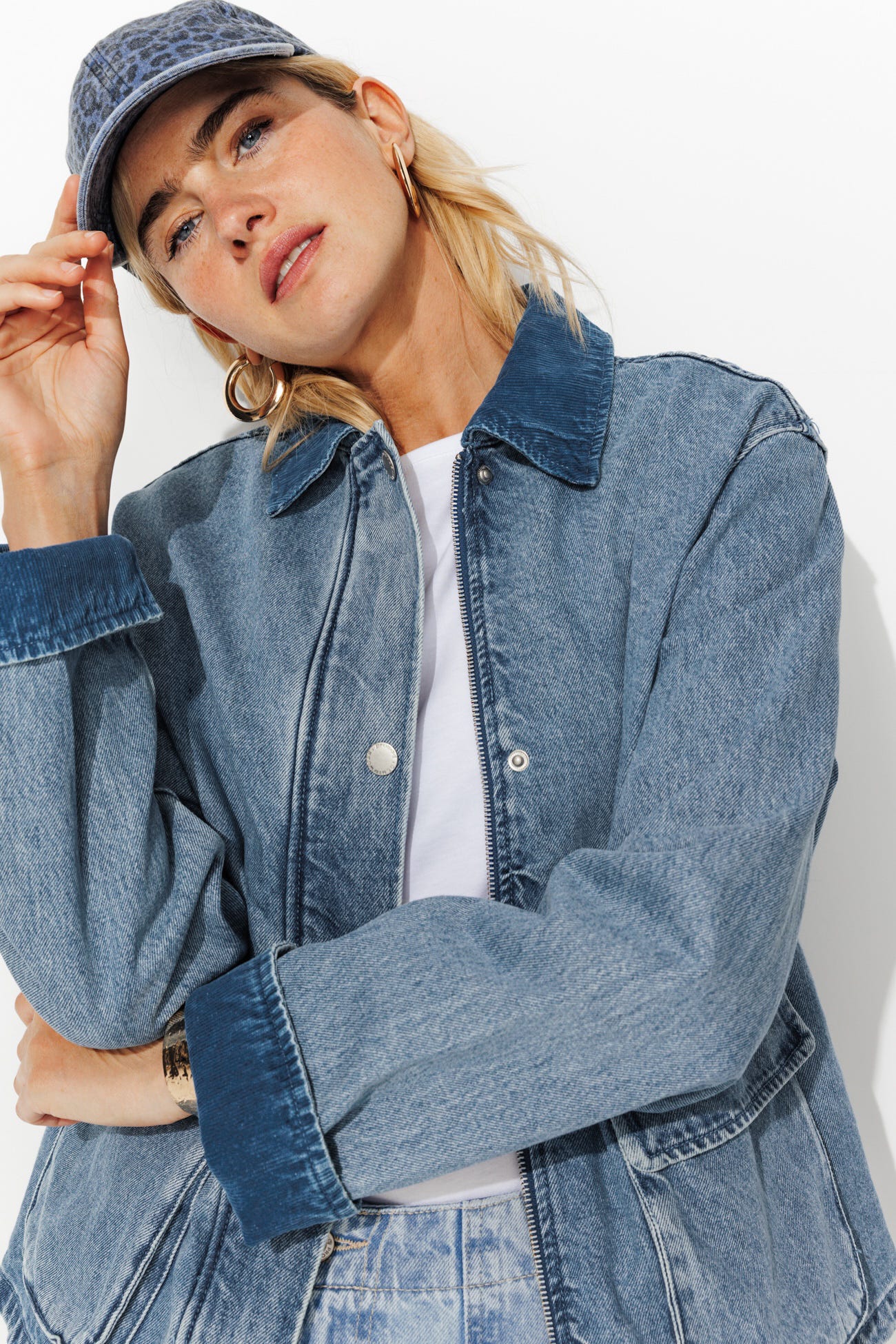 Workwear-Jacke aus Denim