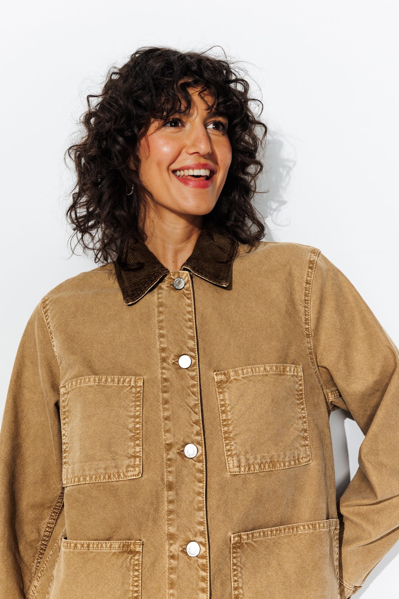Veste en toile délavée Femme