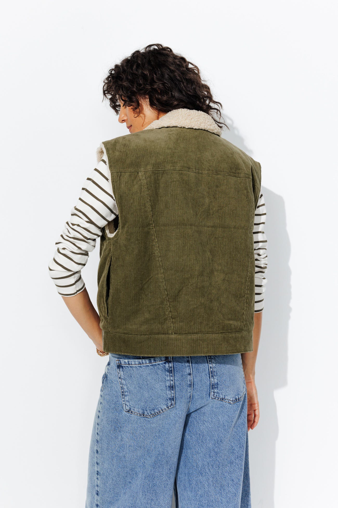 Veste sans manches velours