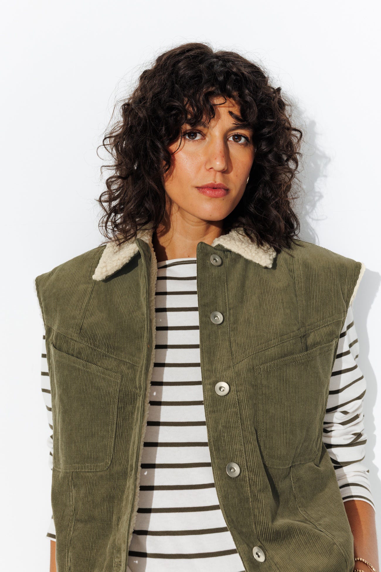 Veste sans manches velours
