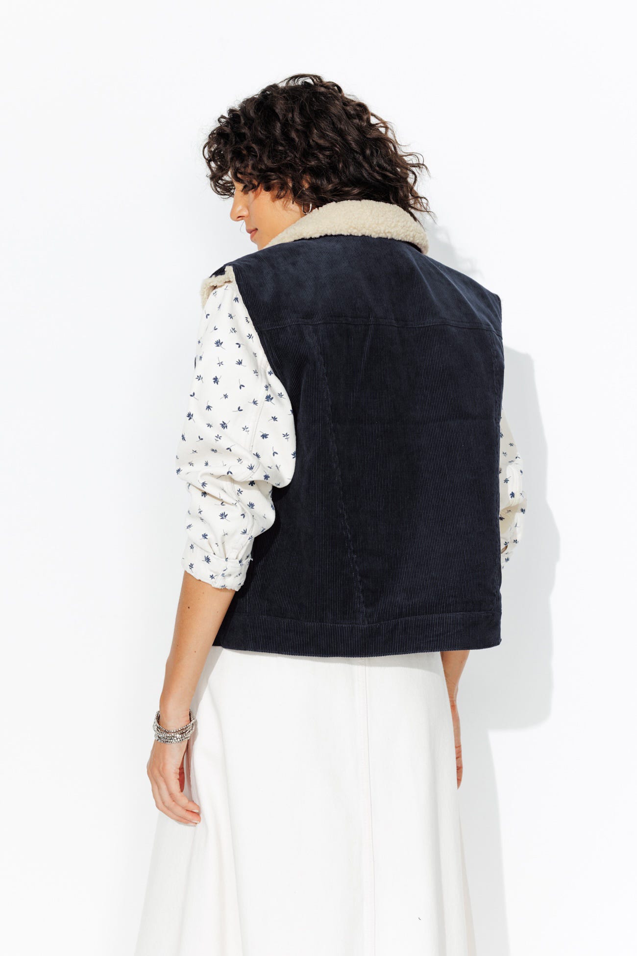Veste sans manches velours