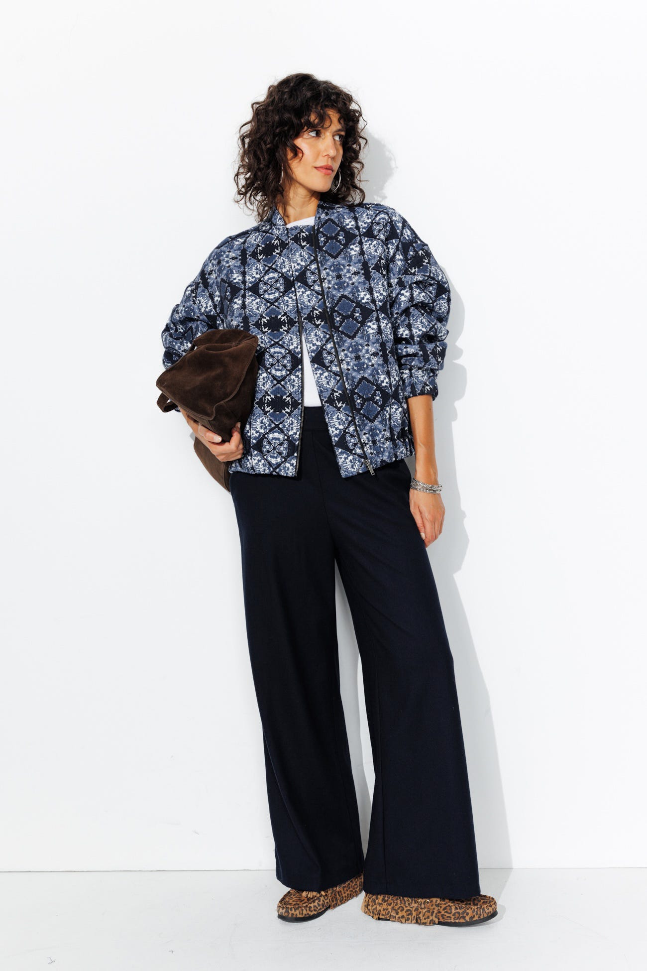 Bomber in jacquard
