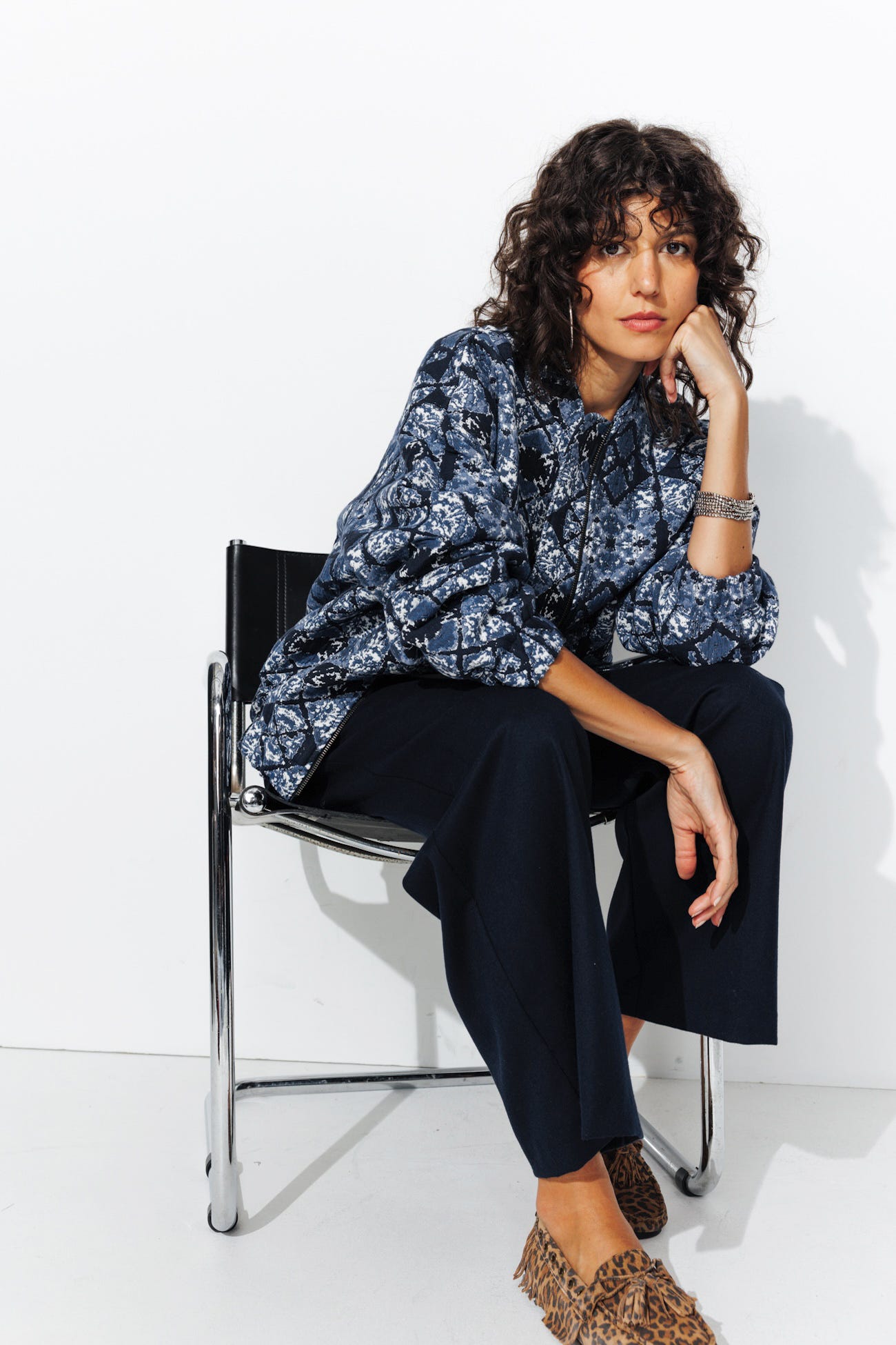 Bomber in jacquard