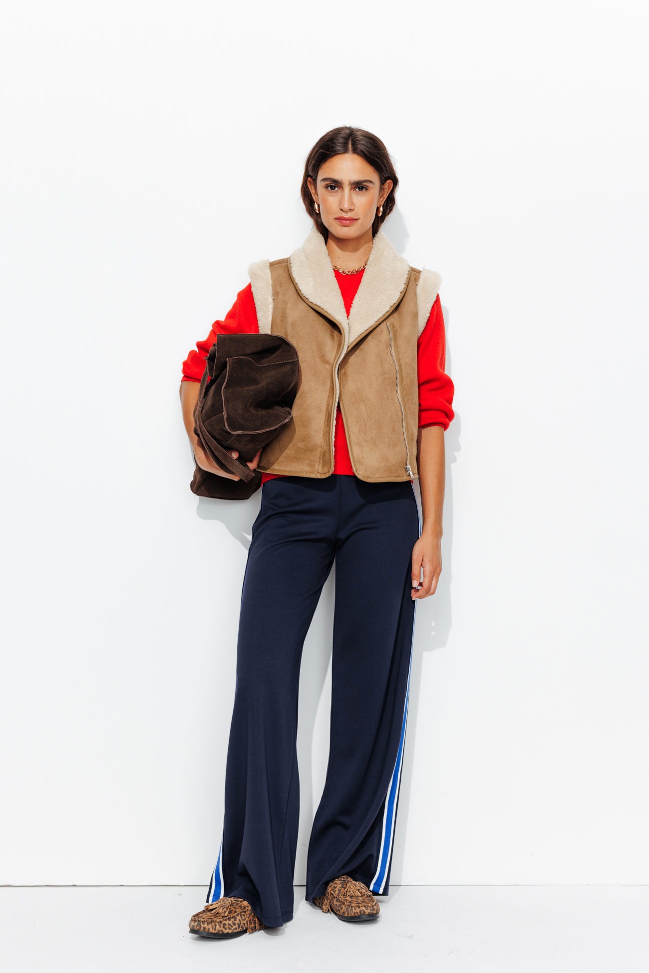 Veste en moumoute retournée