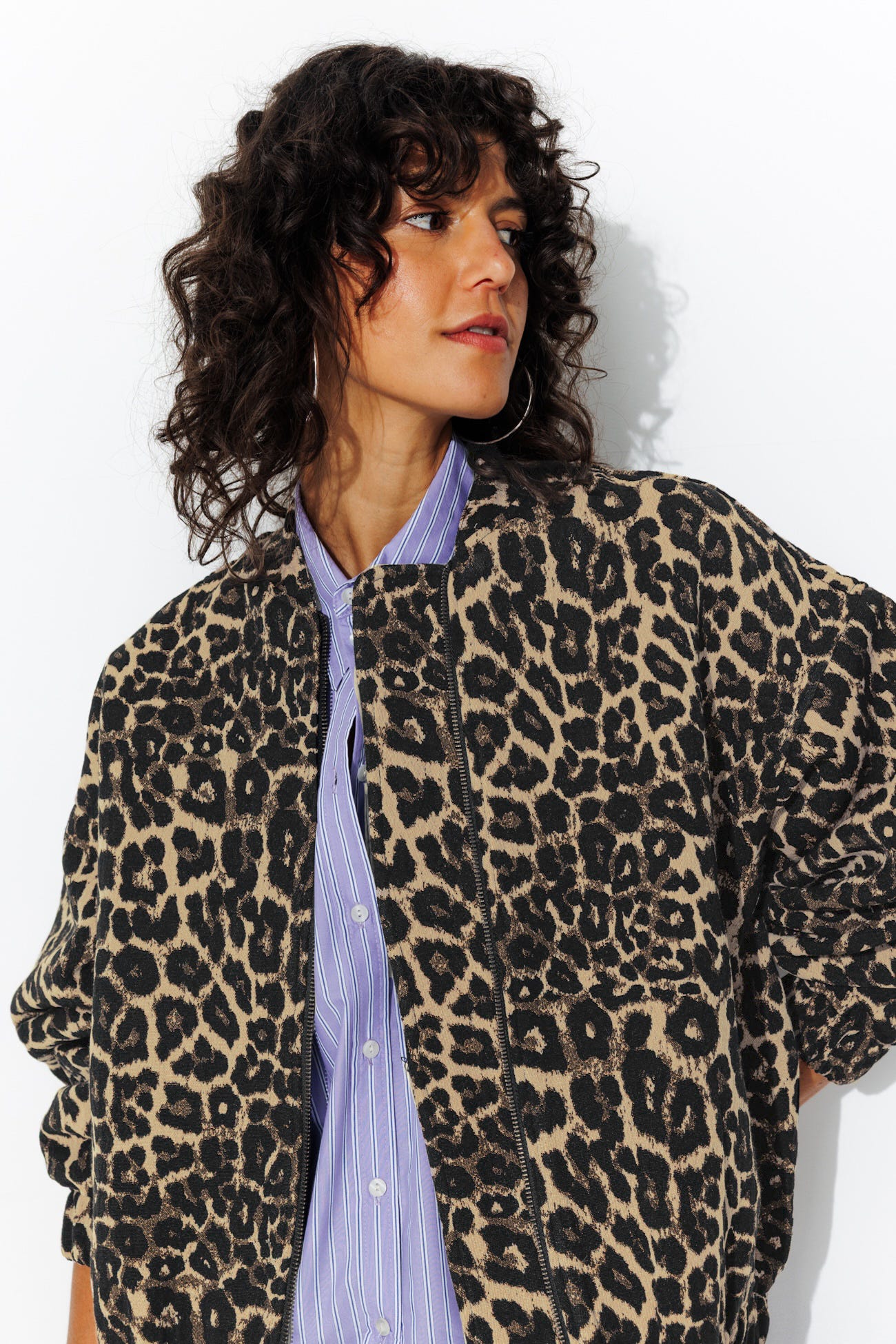 Blouson bomber léopard
