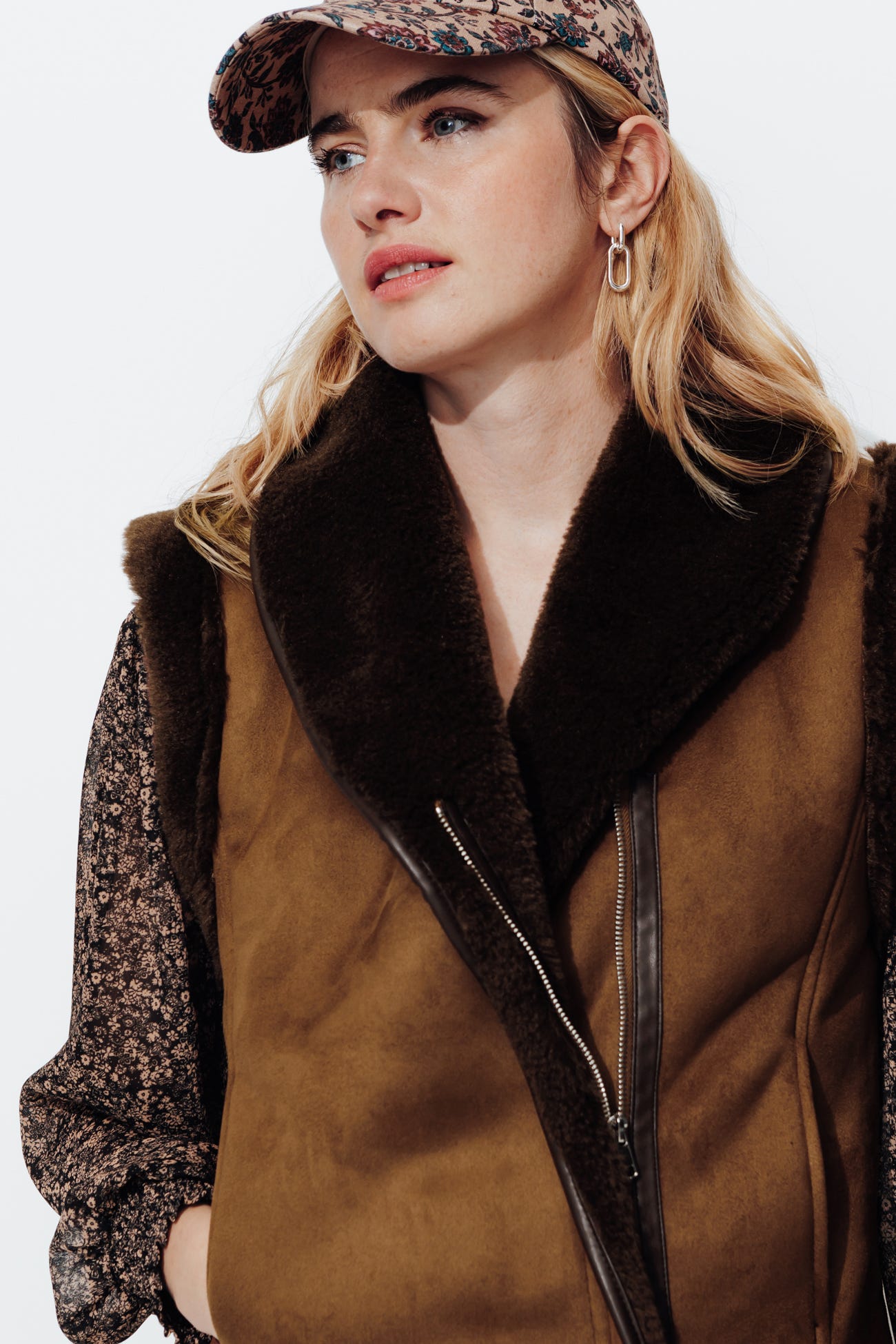 Gilet in montone rovesciato