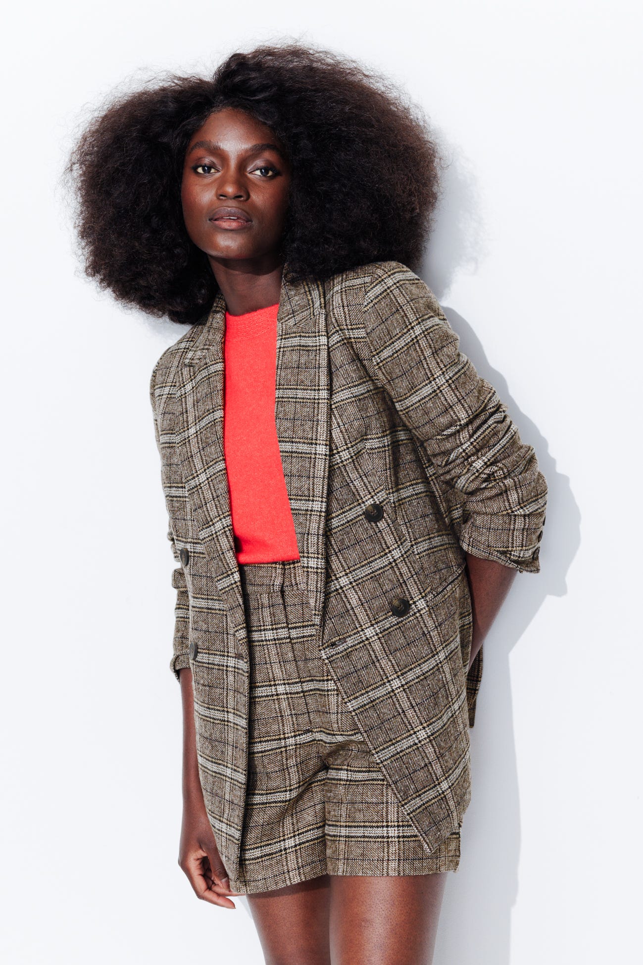 Veste de tailleur à carreaux