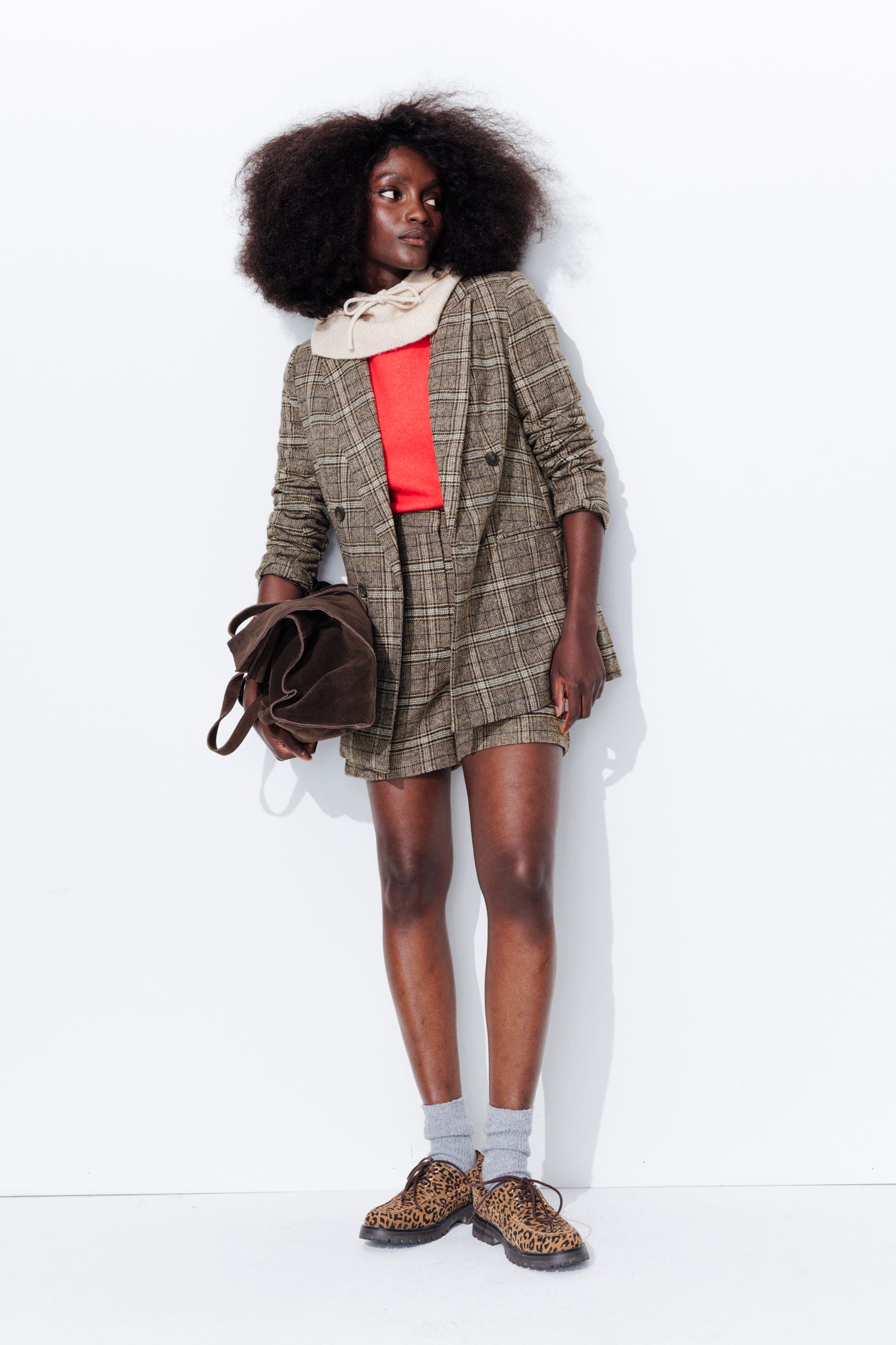 Veste de tailleur à carreaux