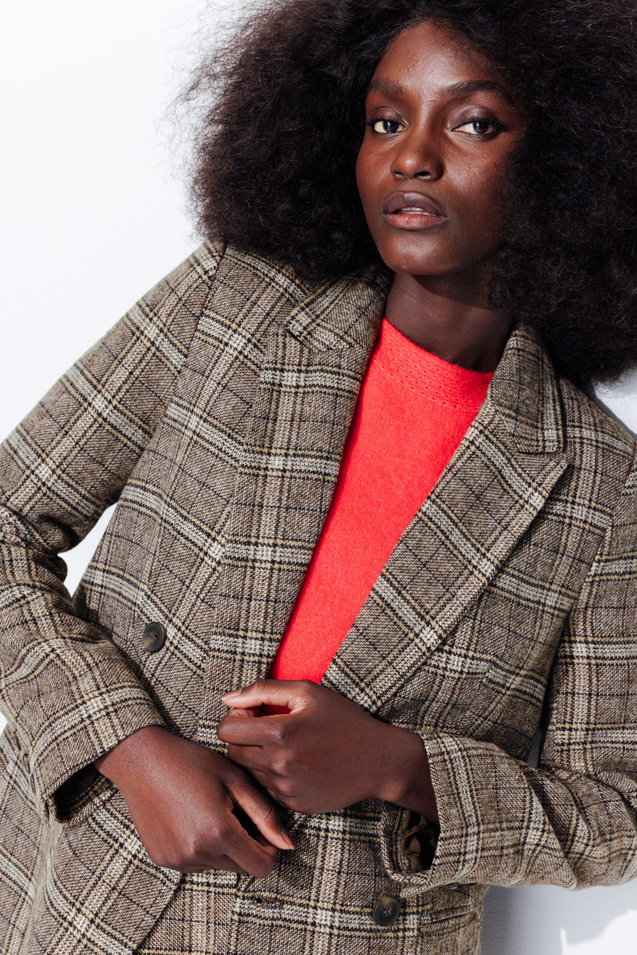 Veste de tailleur à carreaux
