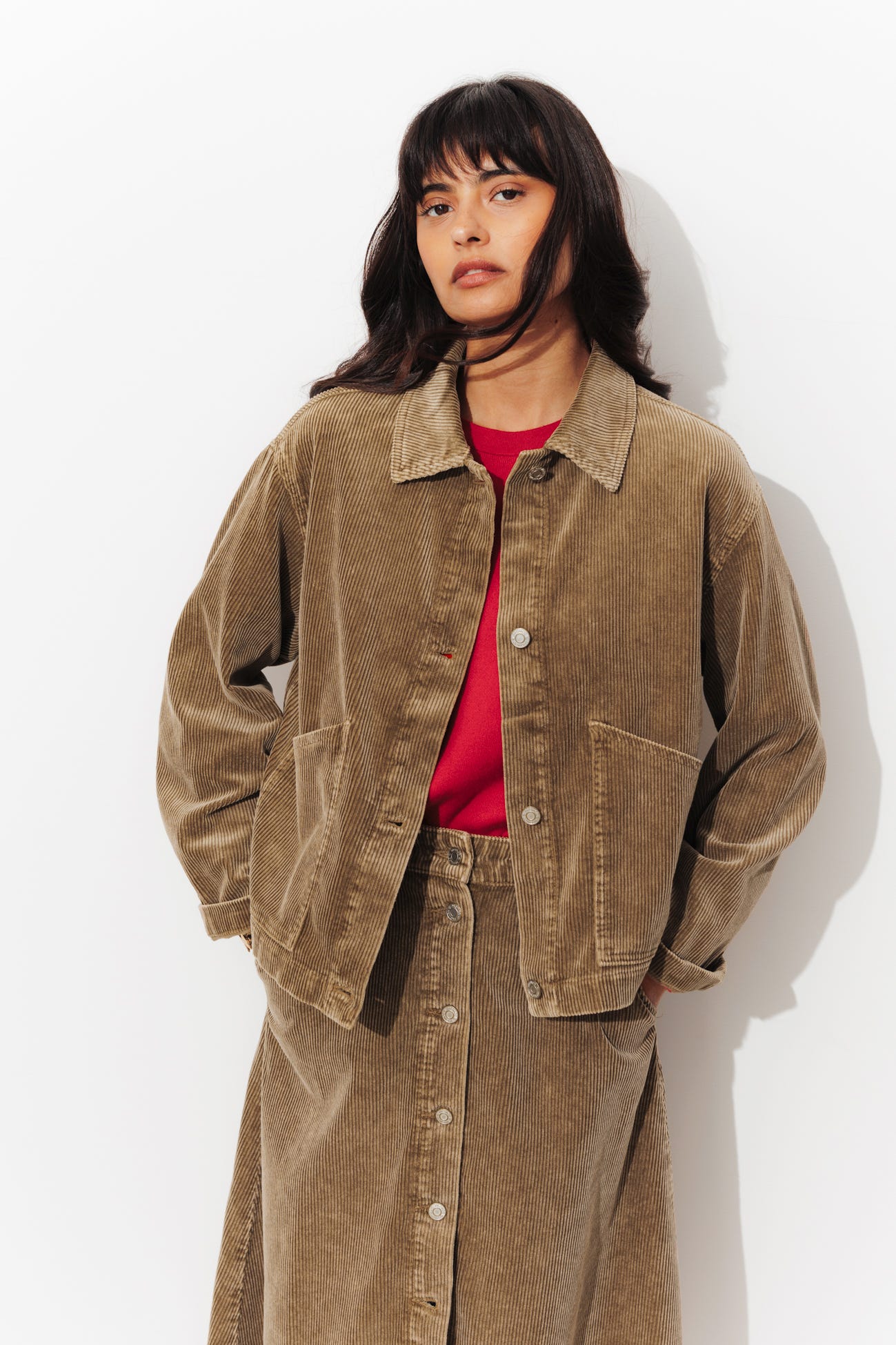 Veste courte en velours Femme