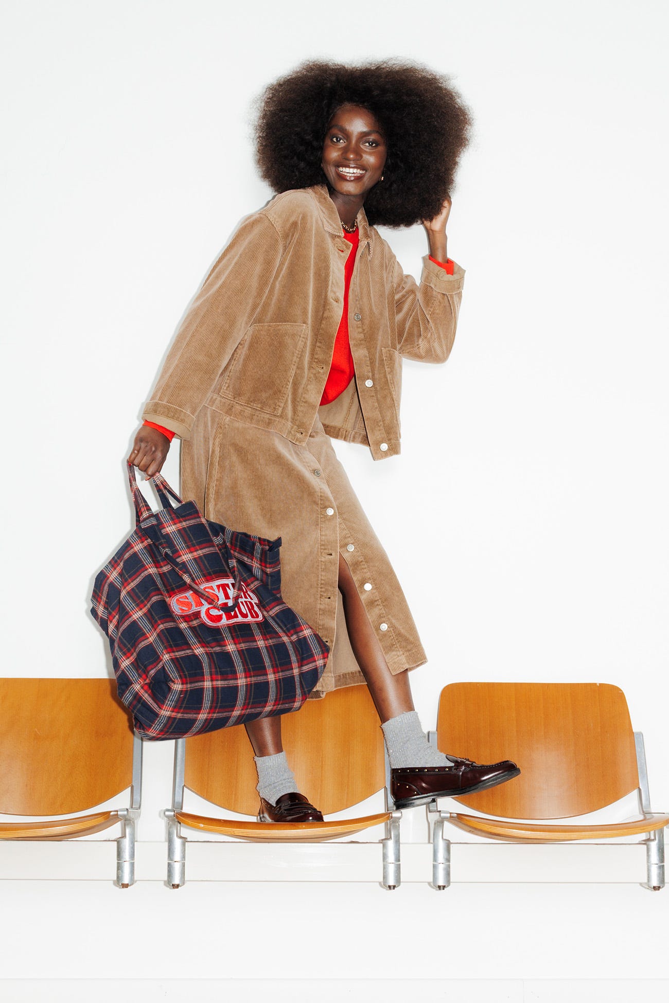 Kurze Cordjacke