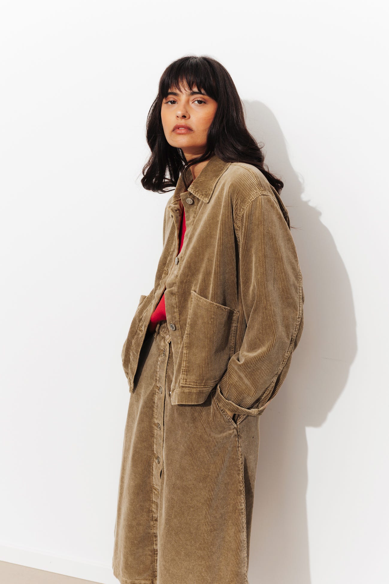 Veste courte en velours Femme
