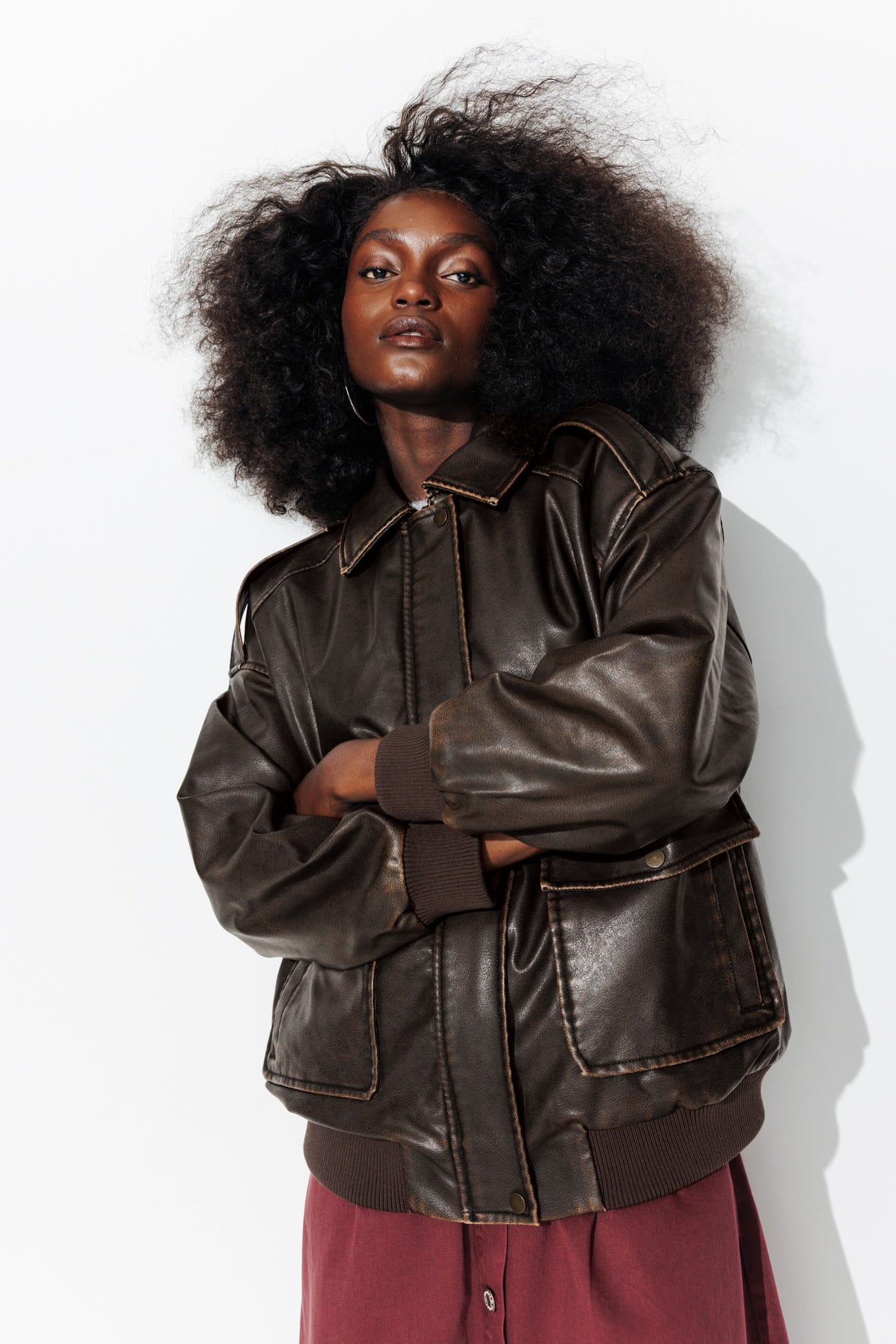 Blouson en simili fourré Femme