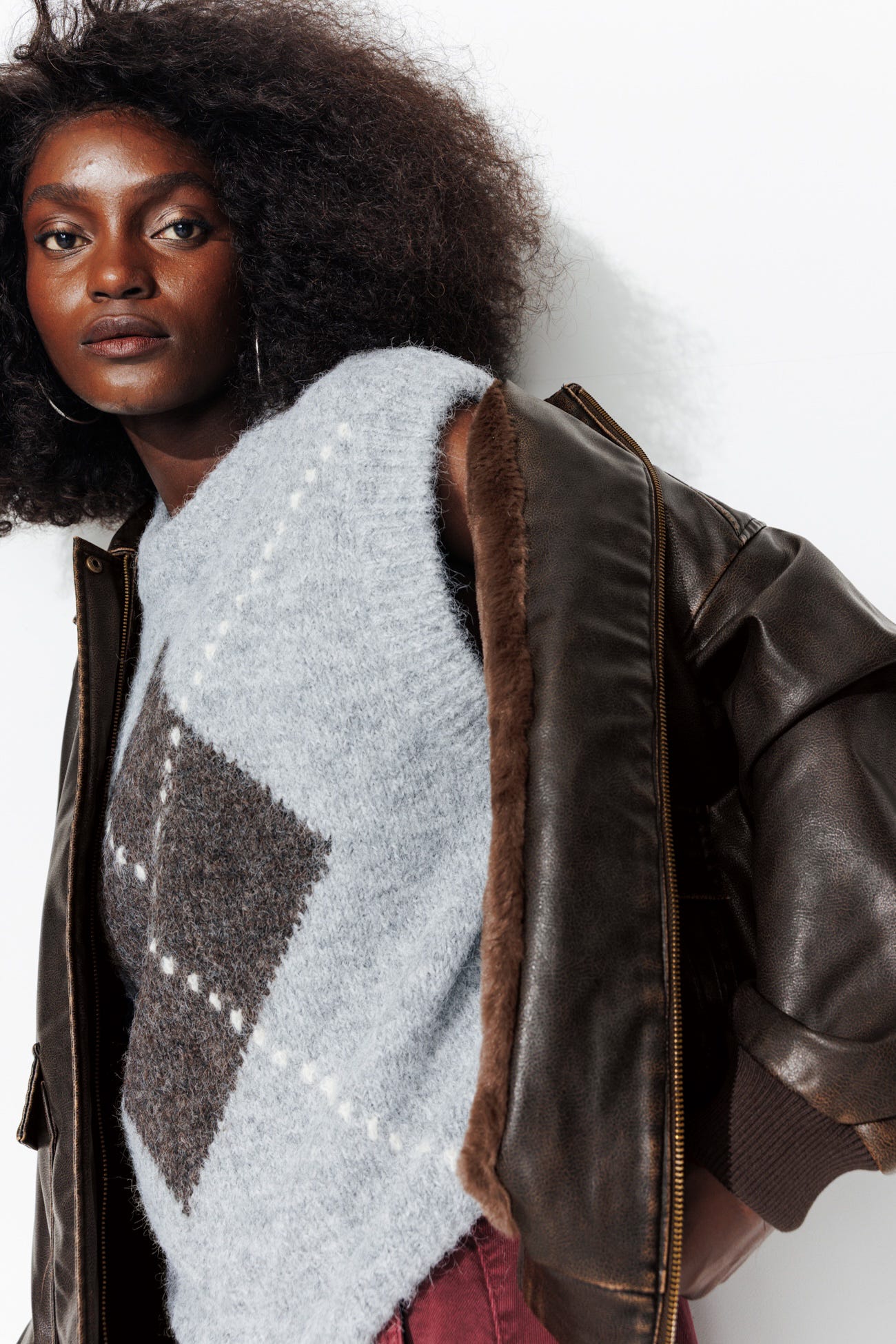 Blouson en simili fourré Femme