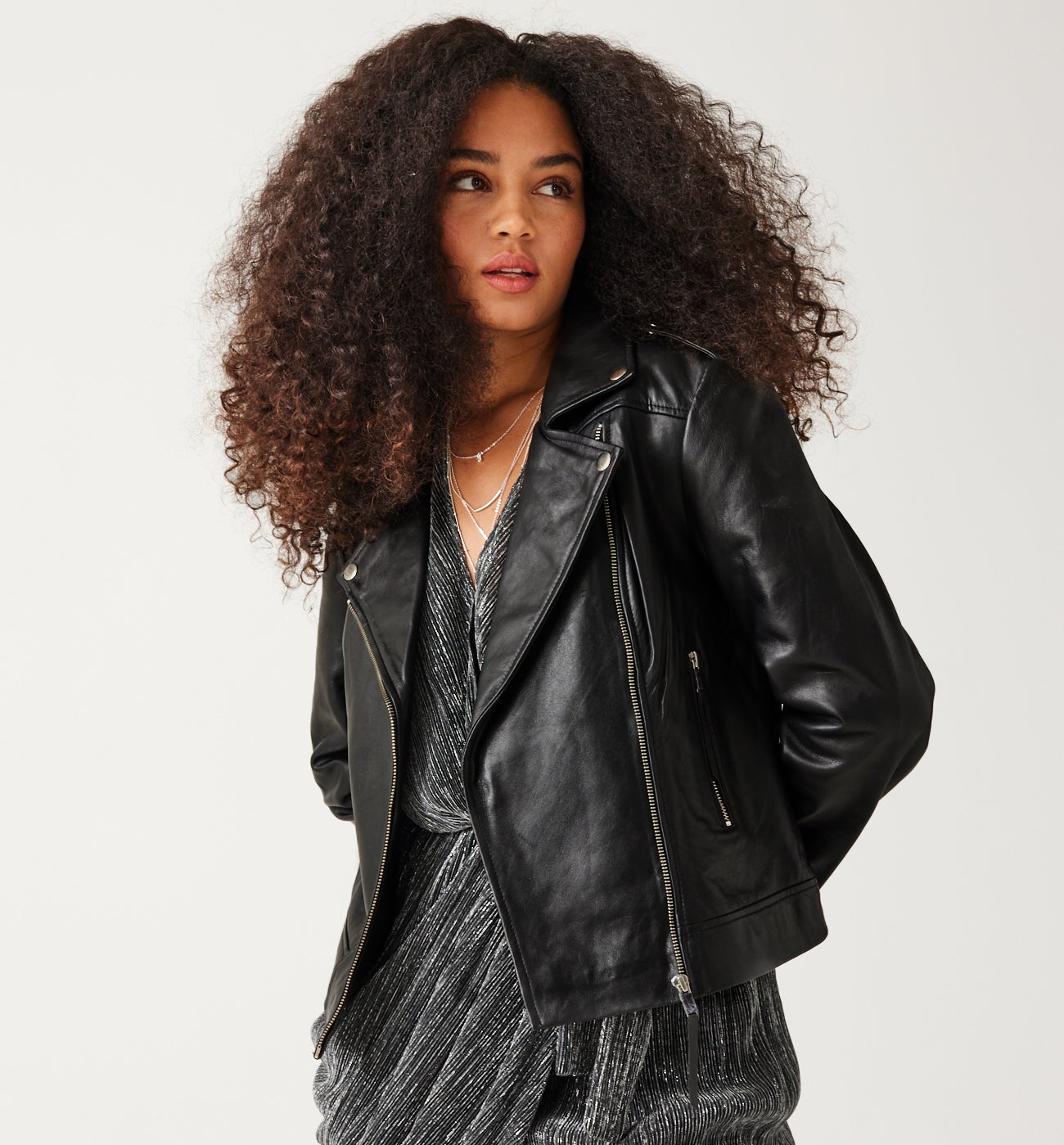 Blouson en cuir Femme