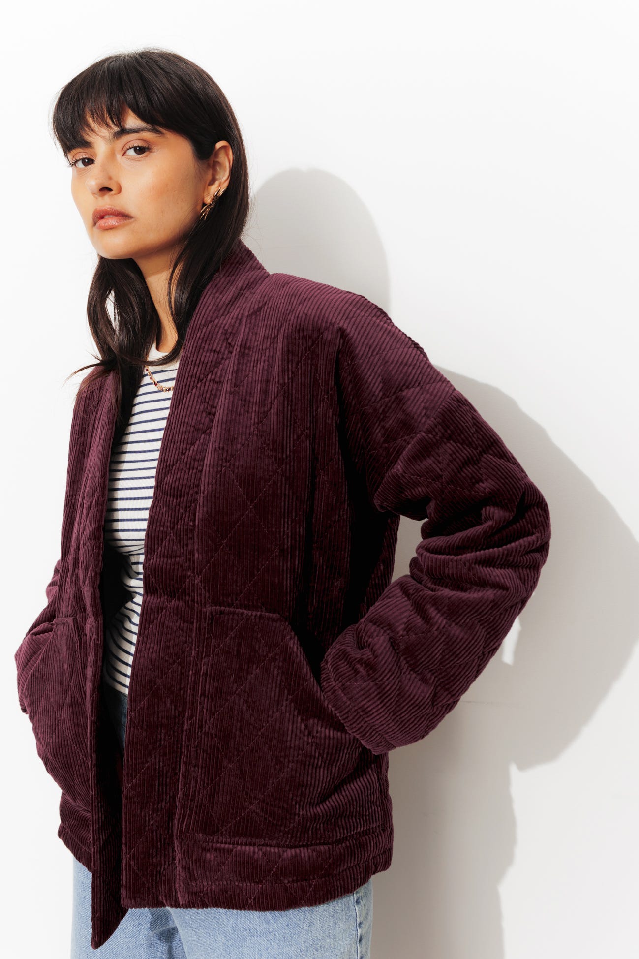 Veste matelassée en velours