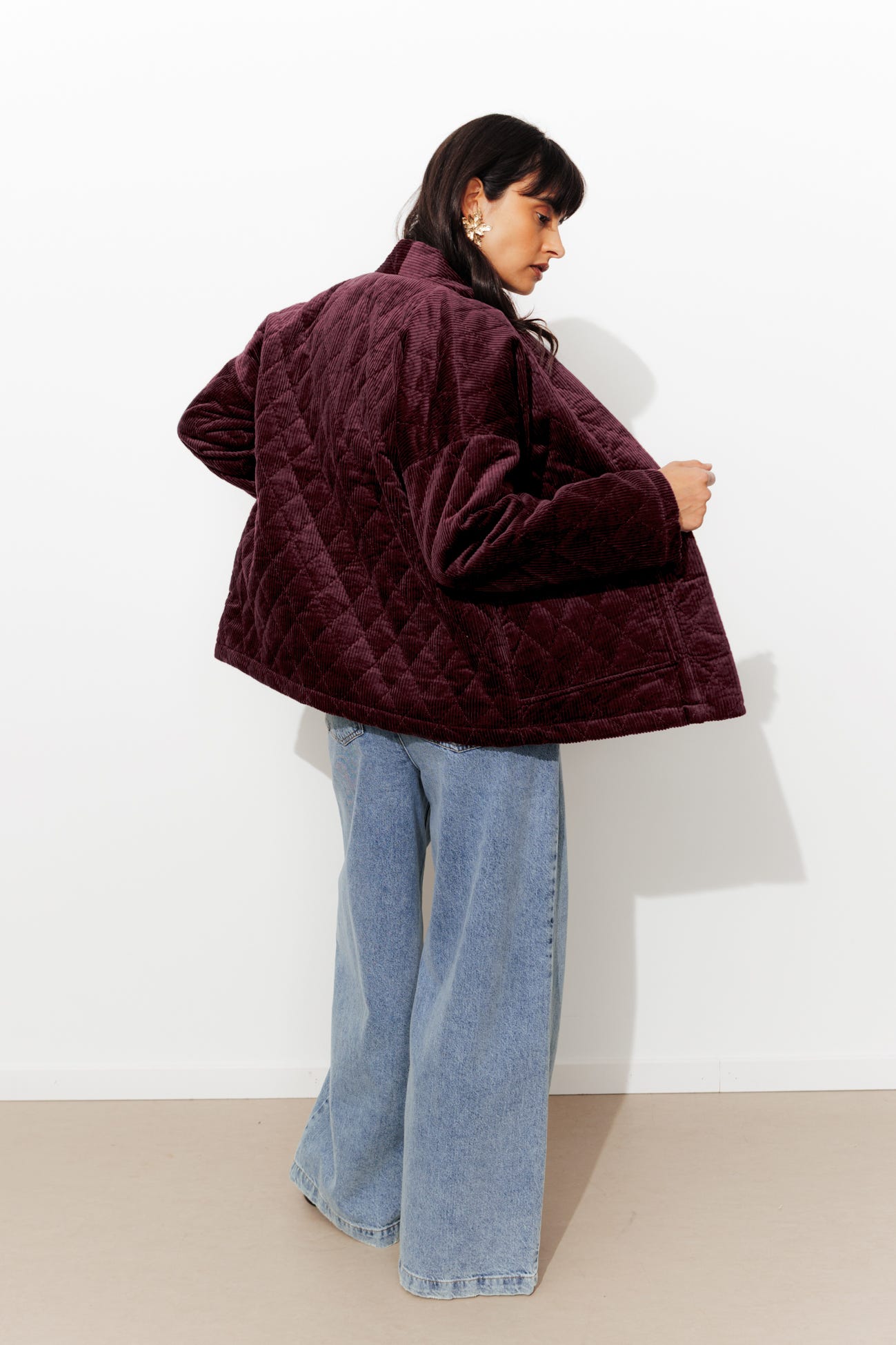 Veste matelassée en velours