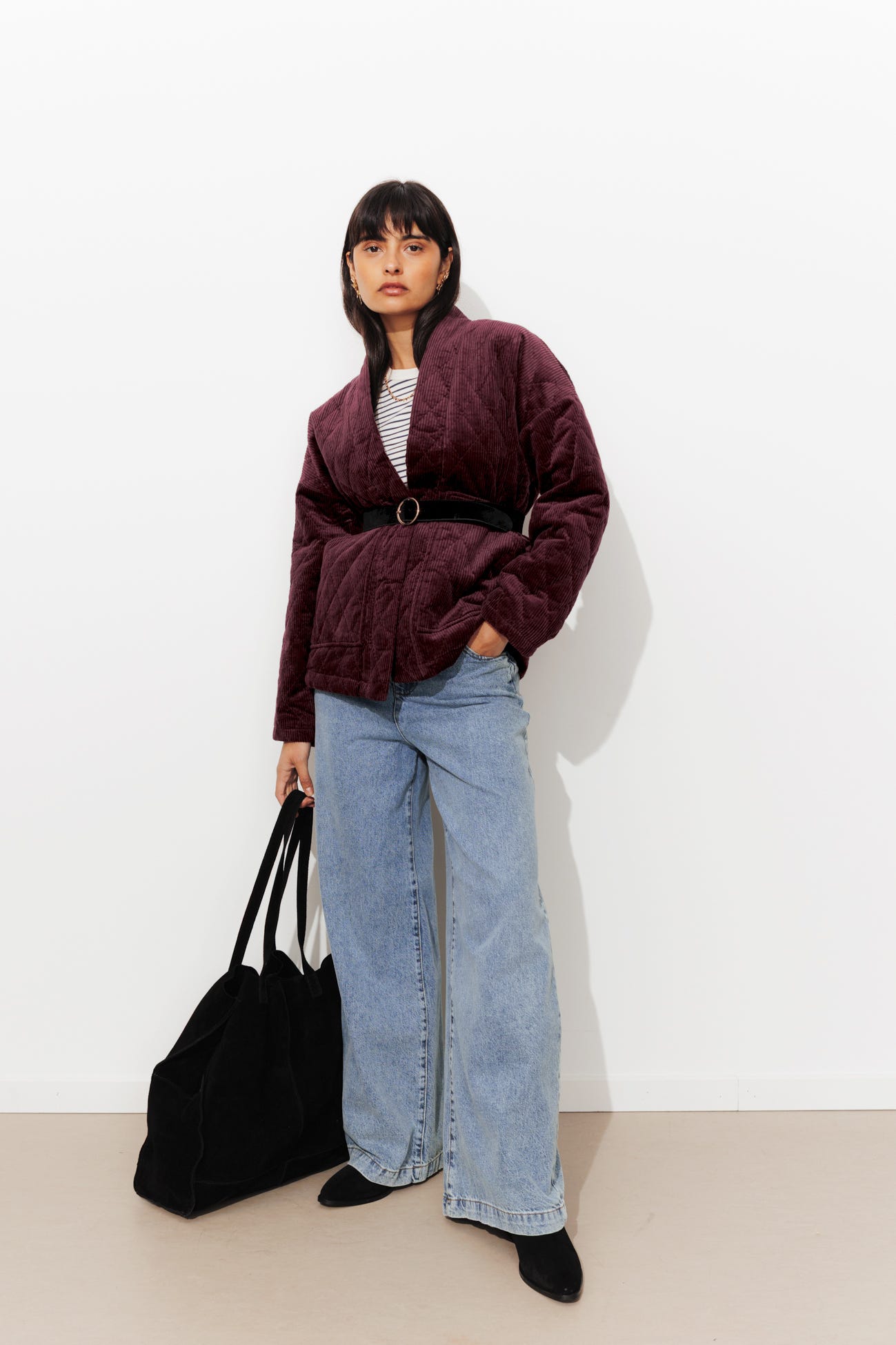 Veste matelassée en velours