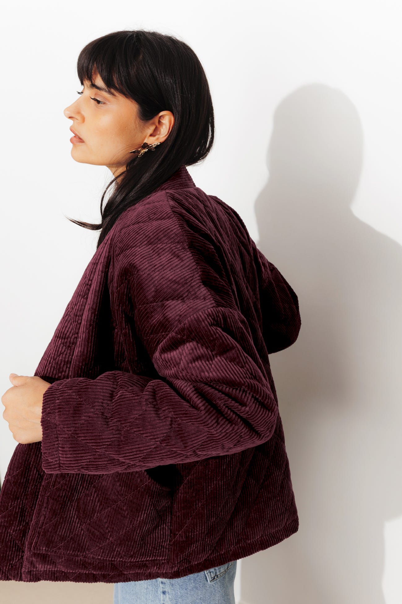 Veste matelassée en velours