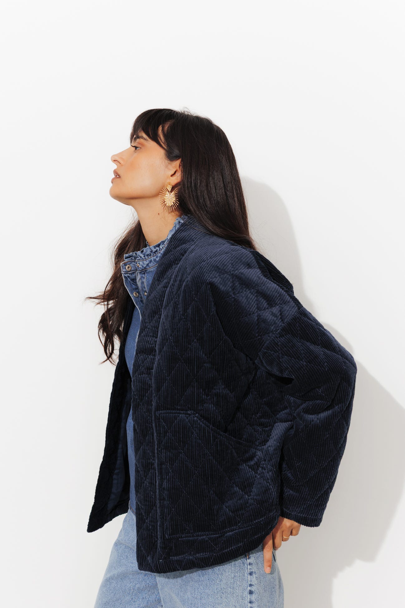 Veste matelassée en velours