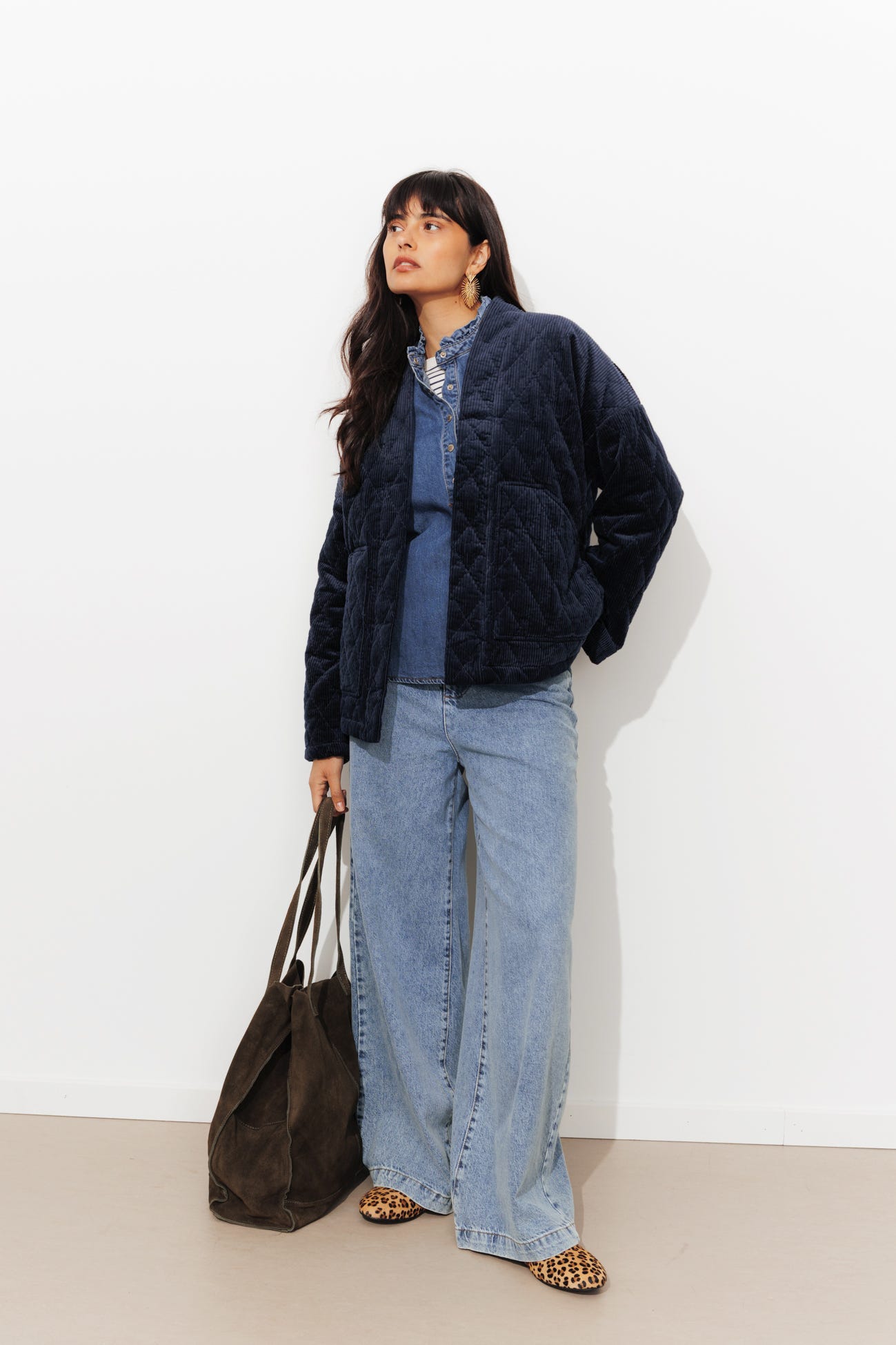 Veste matelassée en velours
