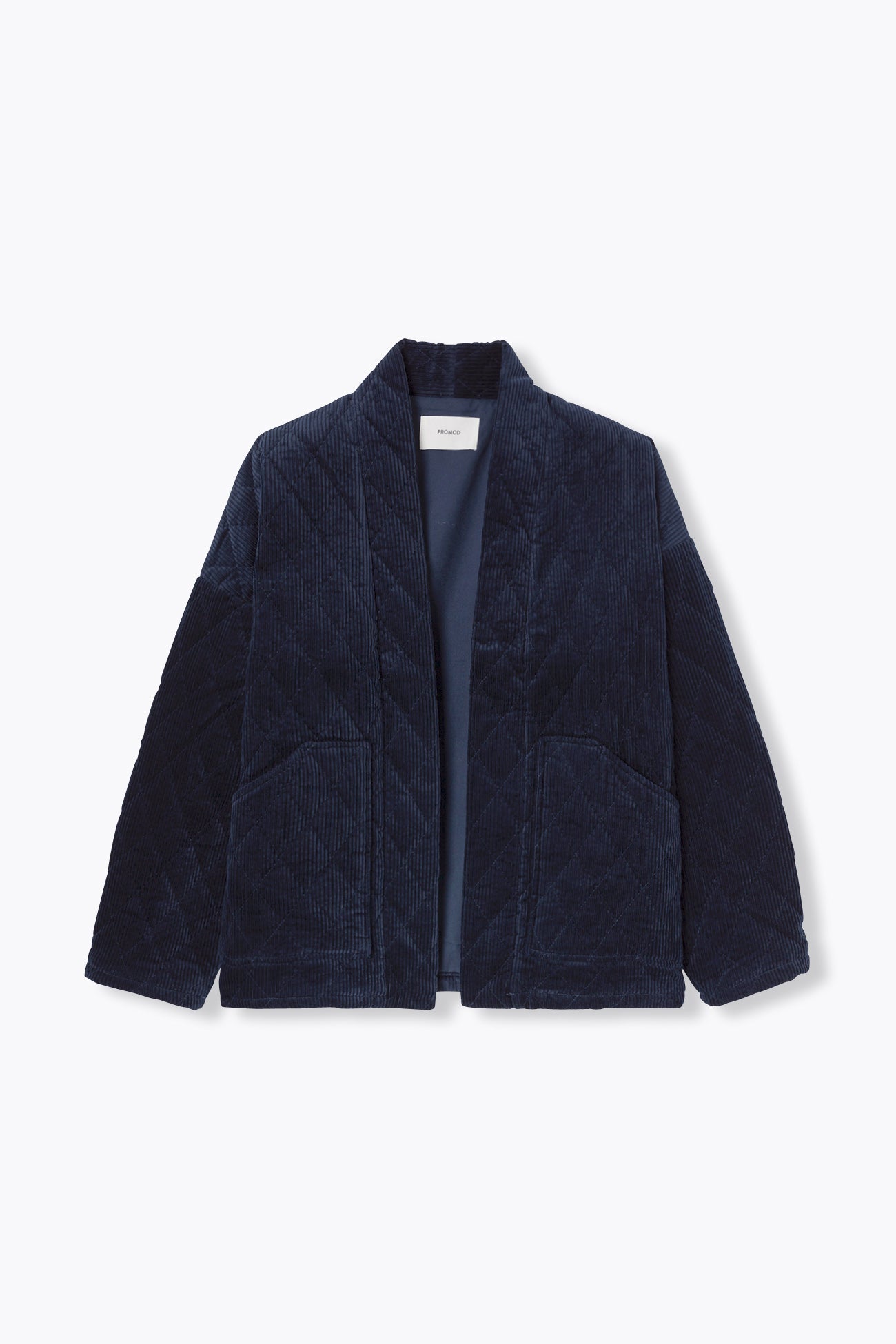 Veste matelassée en velours Marine