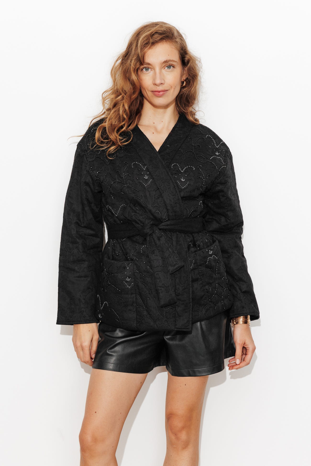 Kimono matelassé brodé Femme