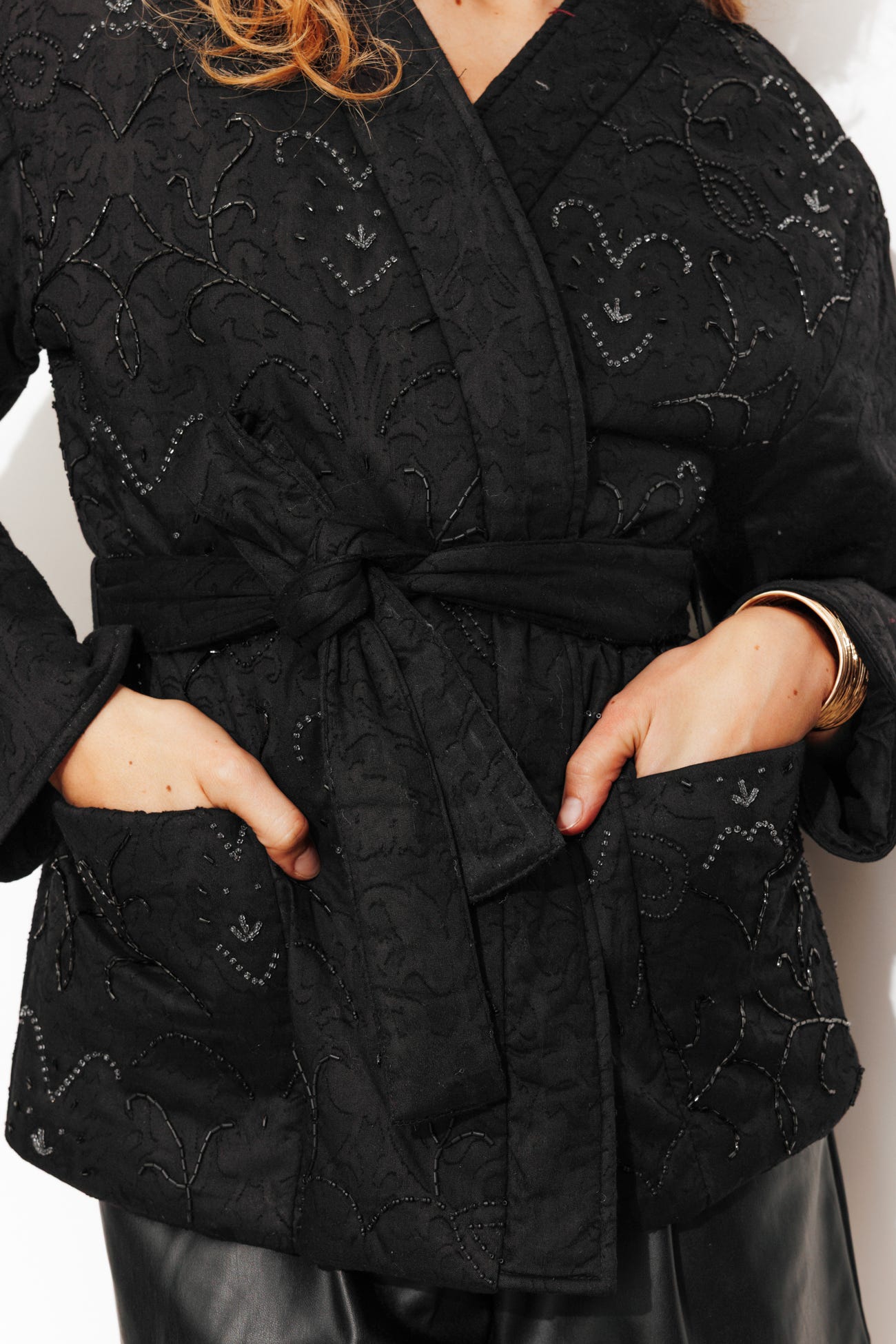 Kimono matelassé brodé Femme